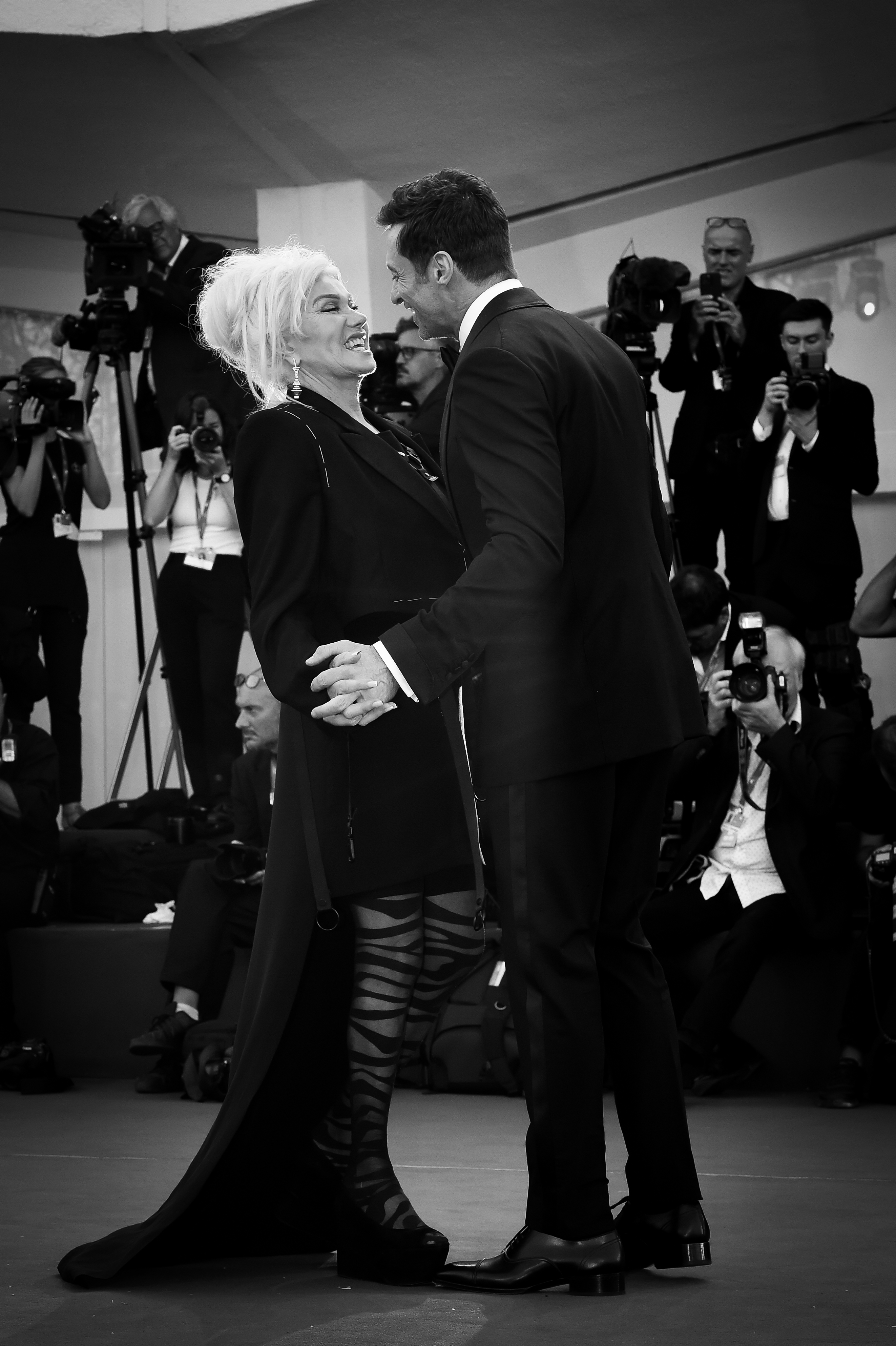 Deborra-Lee Furness and Hugh Jackman at the 79th Venice International Film Festival in Venice, 2022 | Source: Getty Images