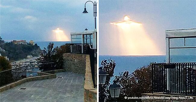 Incredible Moment When Alleged Image of Jesus Appeared in the Clouds during Sunset