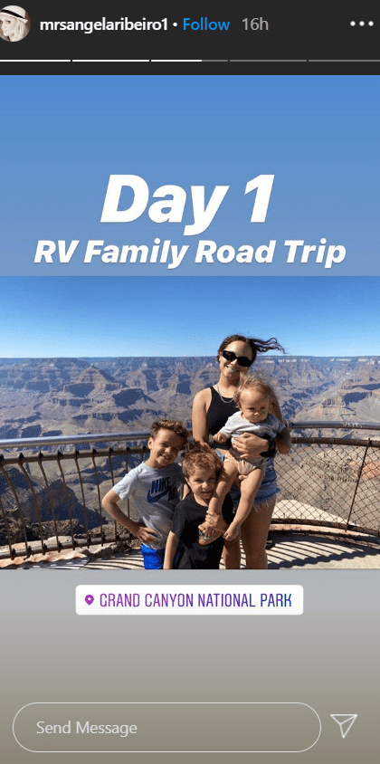 Angela Ribeiro and her children, Ava Ribeiro, Anders Ribeiro, and Alfonso Jr Ribeiro pose at the Grand Canyon | Source: instagram.com/mrsangelaribeiro1