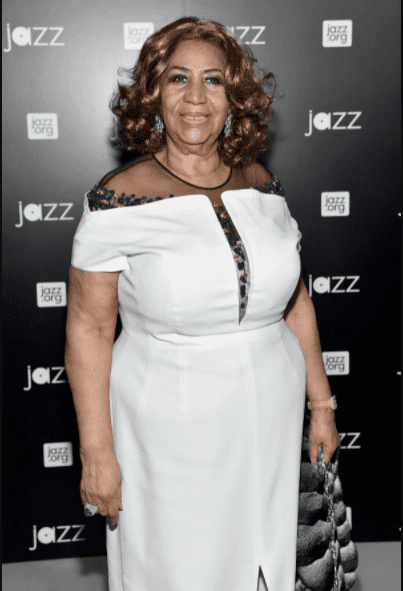 Late musician Aretha Franklin at the opening of the Mica and Ahmet Ertegun Atrium at Jazz at Lincoln Center on December 17, 2015 | Photo | Getty Images