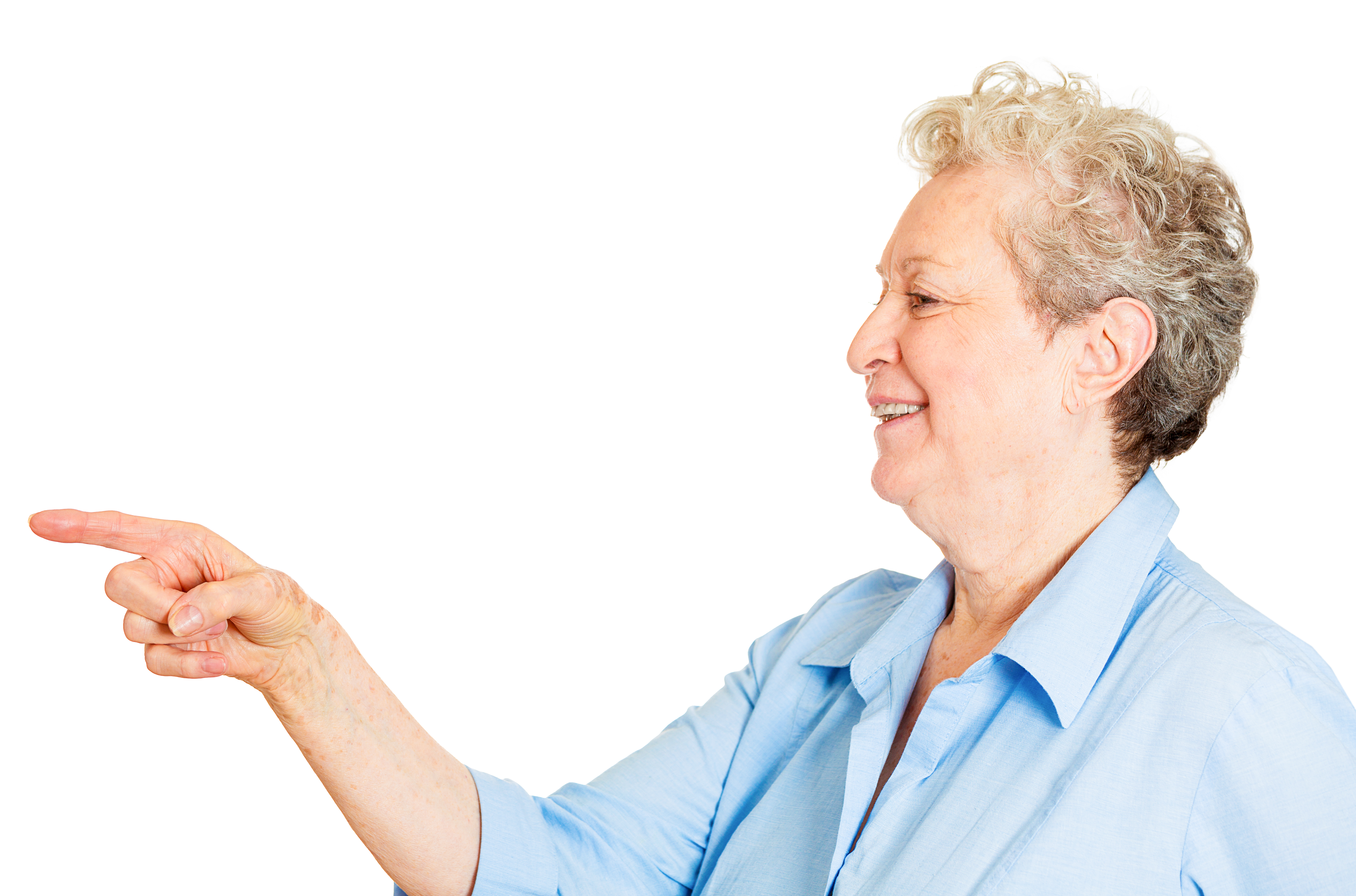 Older woman pointing and laughing | Source: Shutterstock