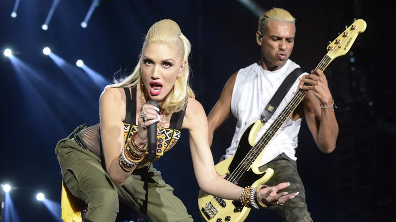 Gwen Stefani and Tony Kanal perform at Del Mar Fairgrounds on September 18, 2015 in Del Mar, California. | Source: Getty Images
