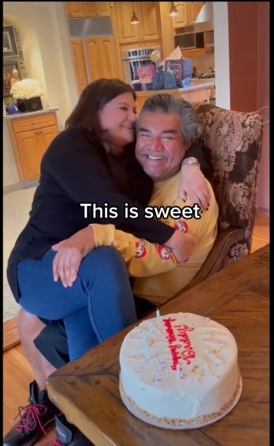 Screenshot of a family moment between George Lopez and his ex-wife Ann. | Source: tiktok.com/@mayanlopez