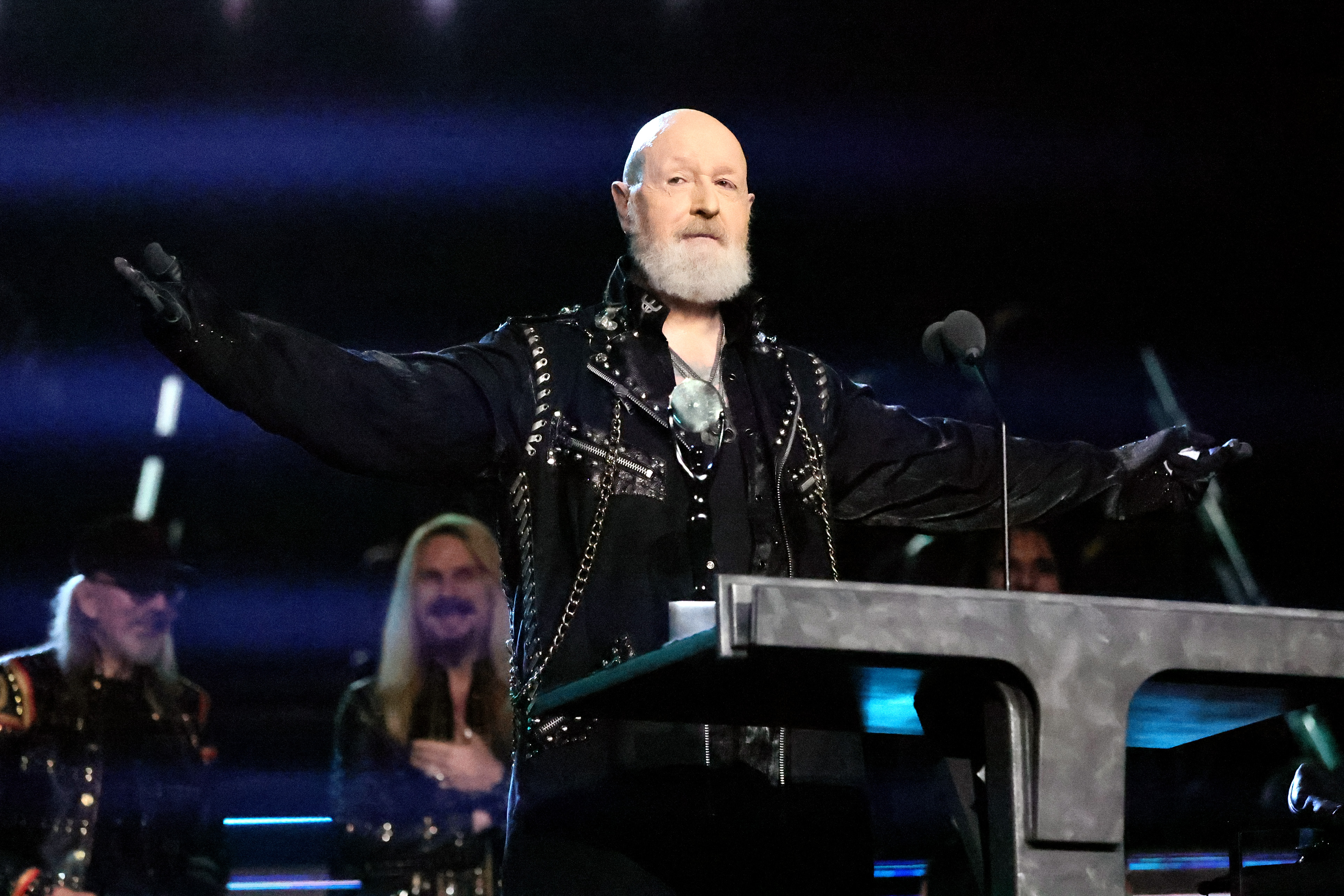 Rob Halford onstage during the 37th Annual Rock & Roll Hall of Fame Induction Ceremony on November 5, 2022, in Los Angeles, California. | Source: Getty Images