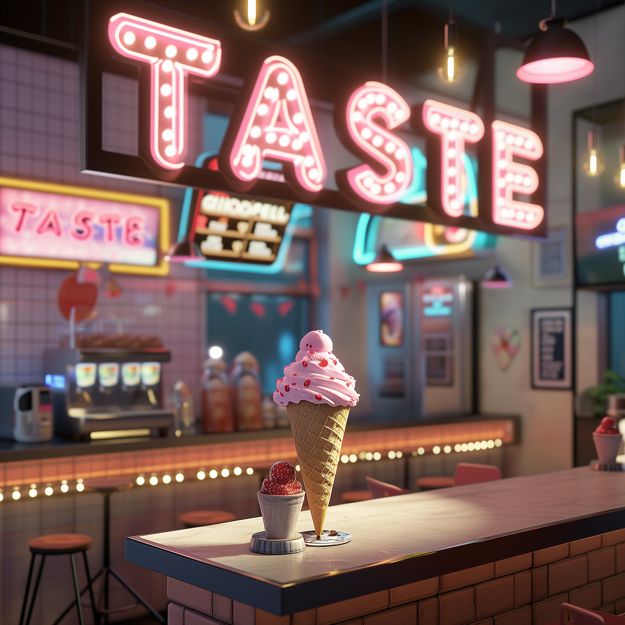 An ice cream store | Source: Midjourney