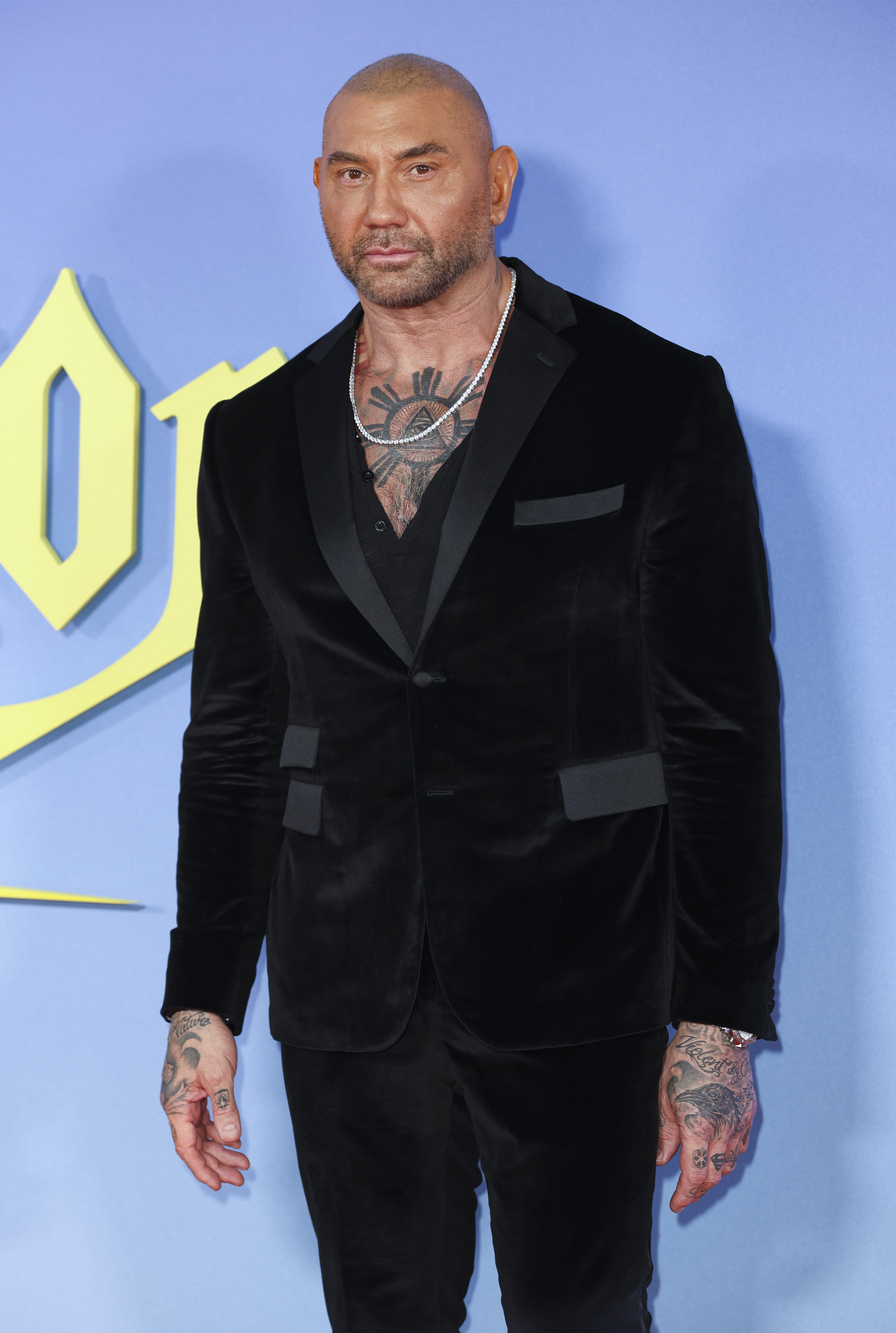 Dave Bautista attends the "Glass Onion: A Knives Out Mystery" European Premiere Closing Night Gala during the 66th BFI London Film Festival at The Royal Festival Hall on October 16, 2022, in London, England. | Source: Getty Images