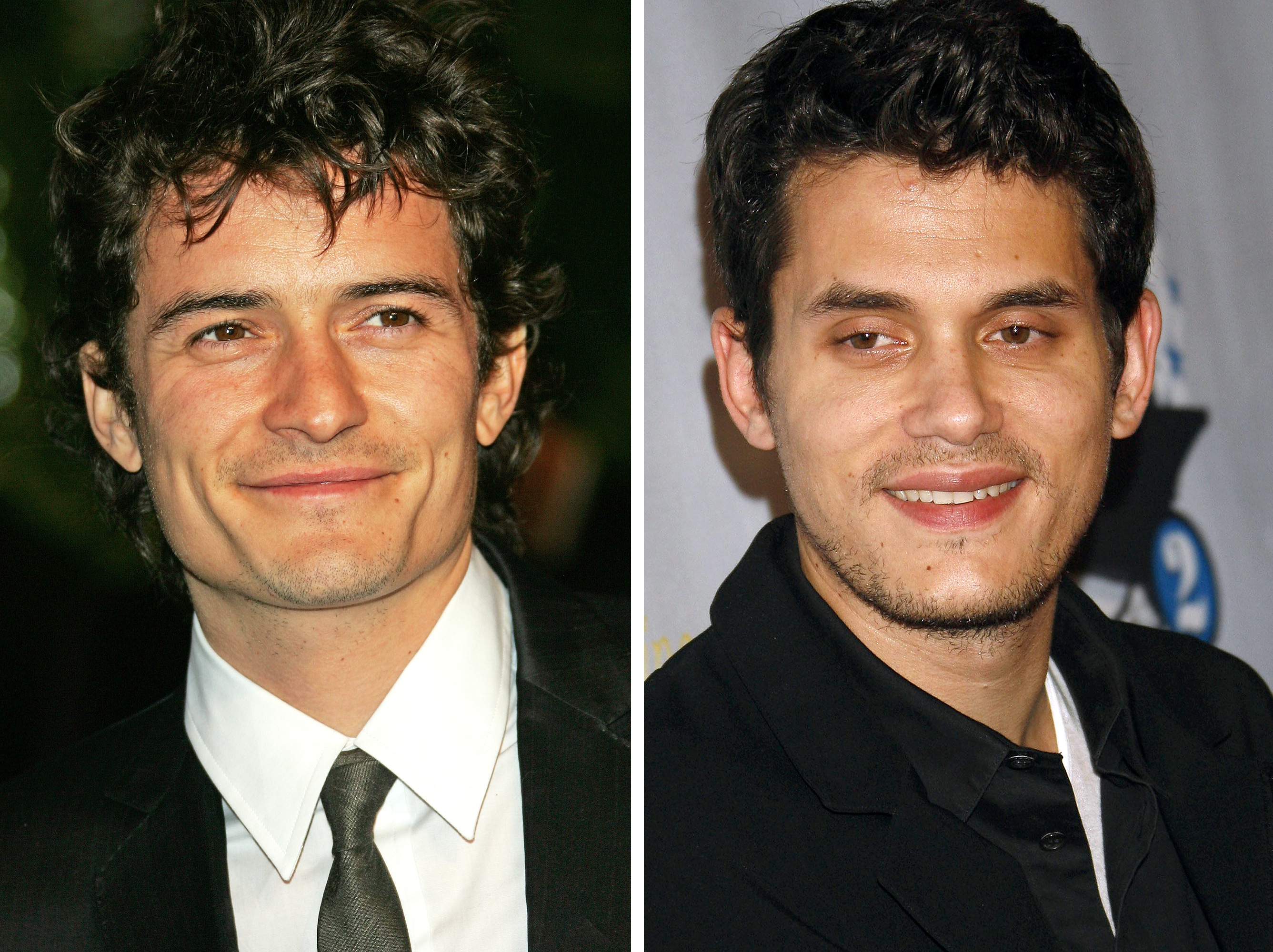 Orlando Bloom, 2007 and John Mayer, 2009 | Source: Getty Images