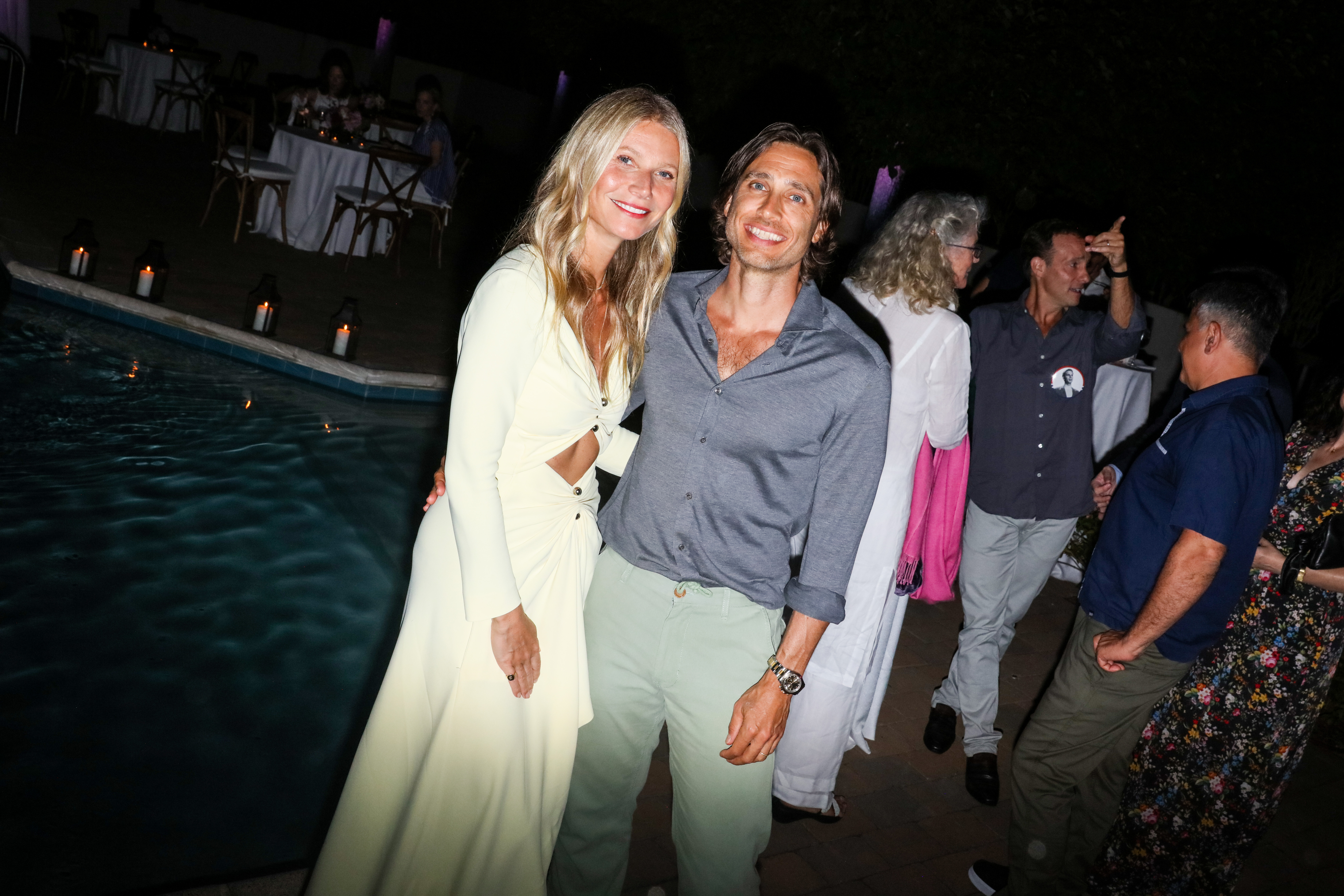 Gwyneth Paltrow and Brad Falchuk attend a promotional party for Netflix's "The Politician" at a private home, on August 2, 2019, in East Hampton, New York. | Source: Getty Images