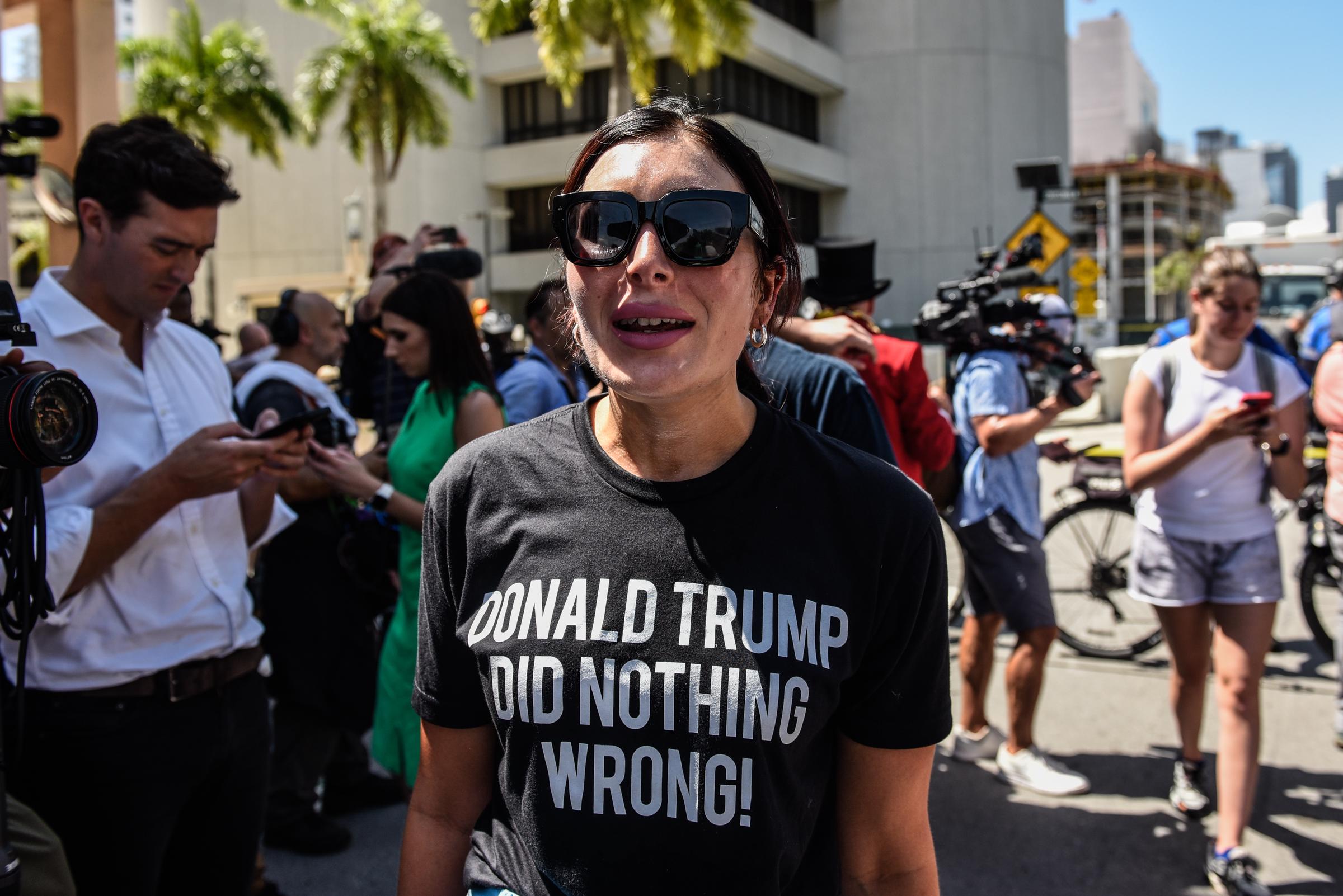 Laura Loomer speculated about what happened because there was very little information on July 12. At this event, she gathered outside the Wilkie D. Ferguson Jr. United States Federal Courthouse where former President Donald Trump was scheduled to be arraigned later in the day on June 13, 2023, in Miami, Florida. | Source: Getty Images