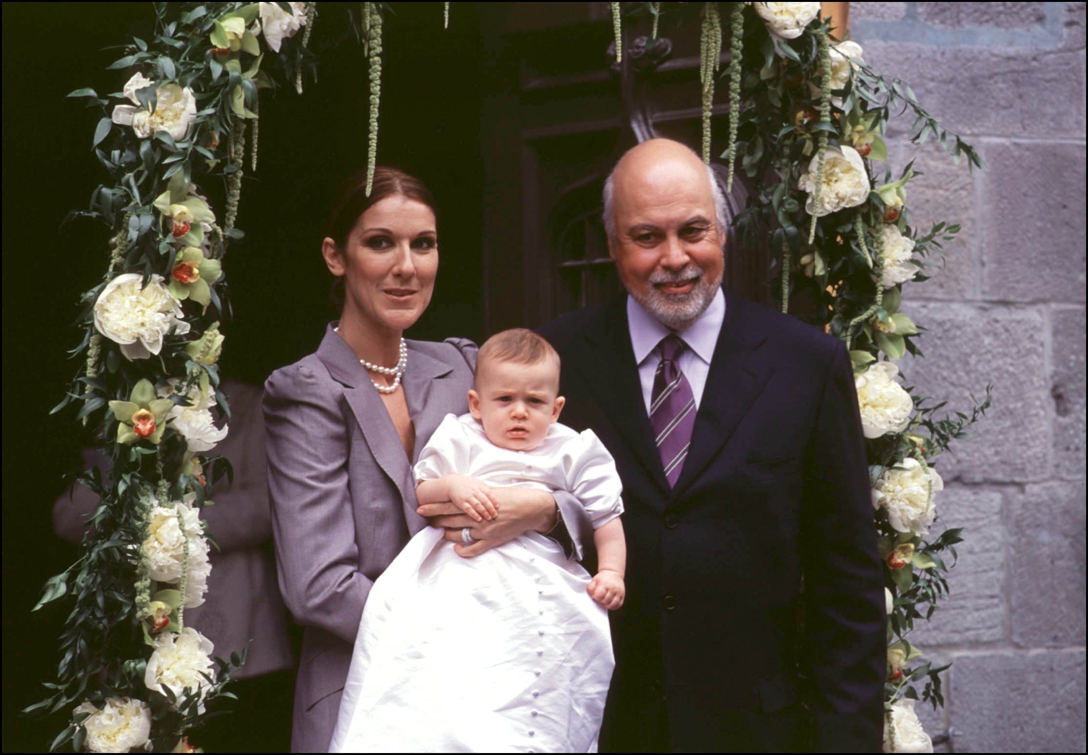 Celine Dion, Rene-Charles and Rene Angelil during the Christening of Rene-Charles on July 25, 2001 in Canada. | Source: Getty Images