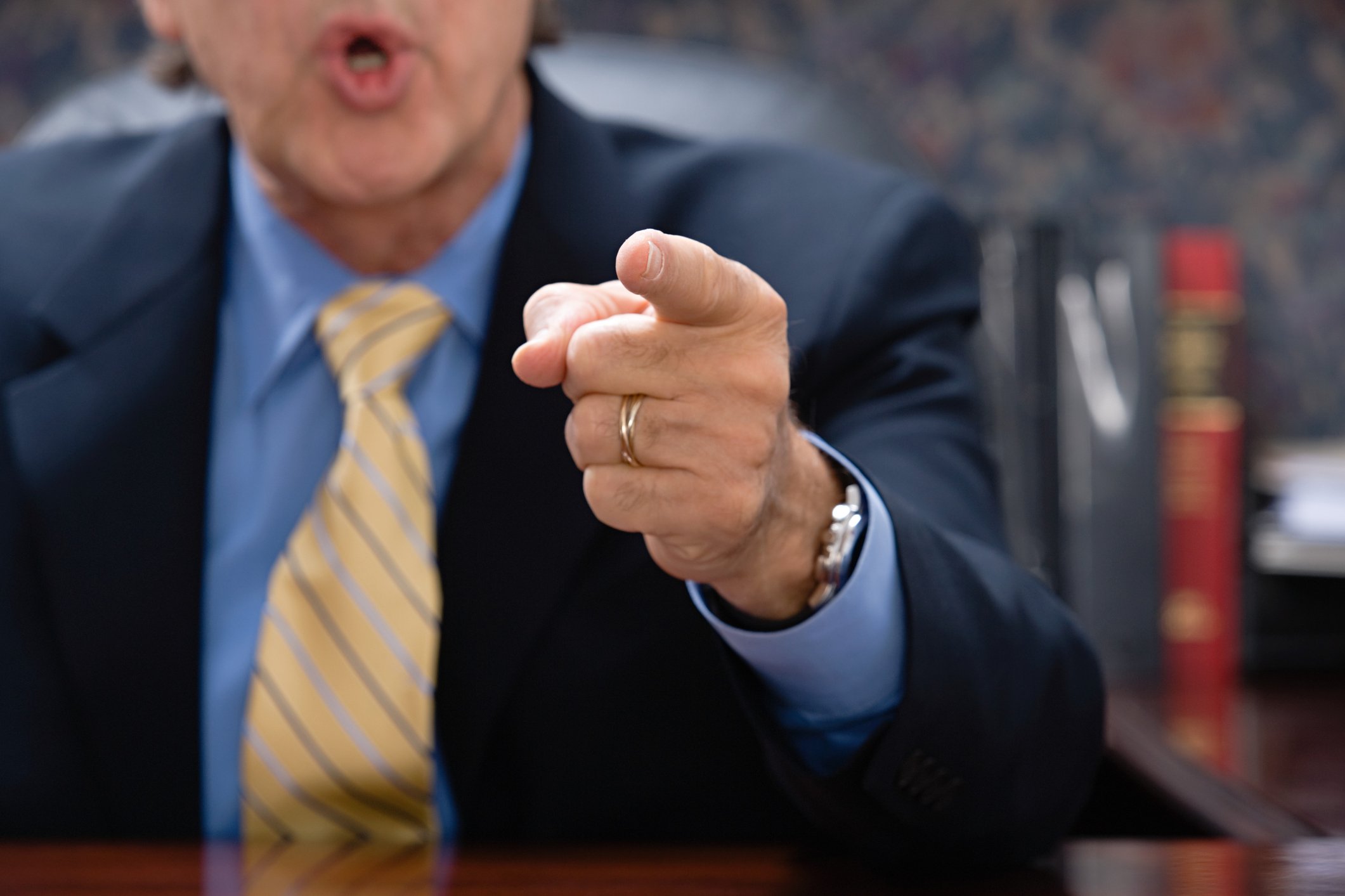 Steven slammed the door shut and turned around, pointing at Andrew. | Source: Getty Images