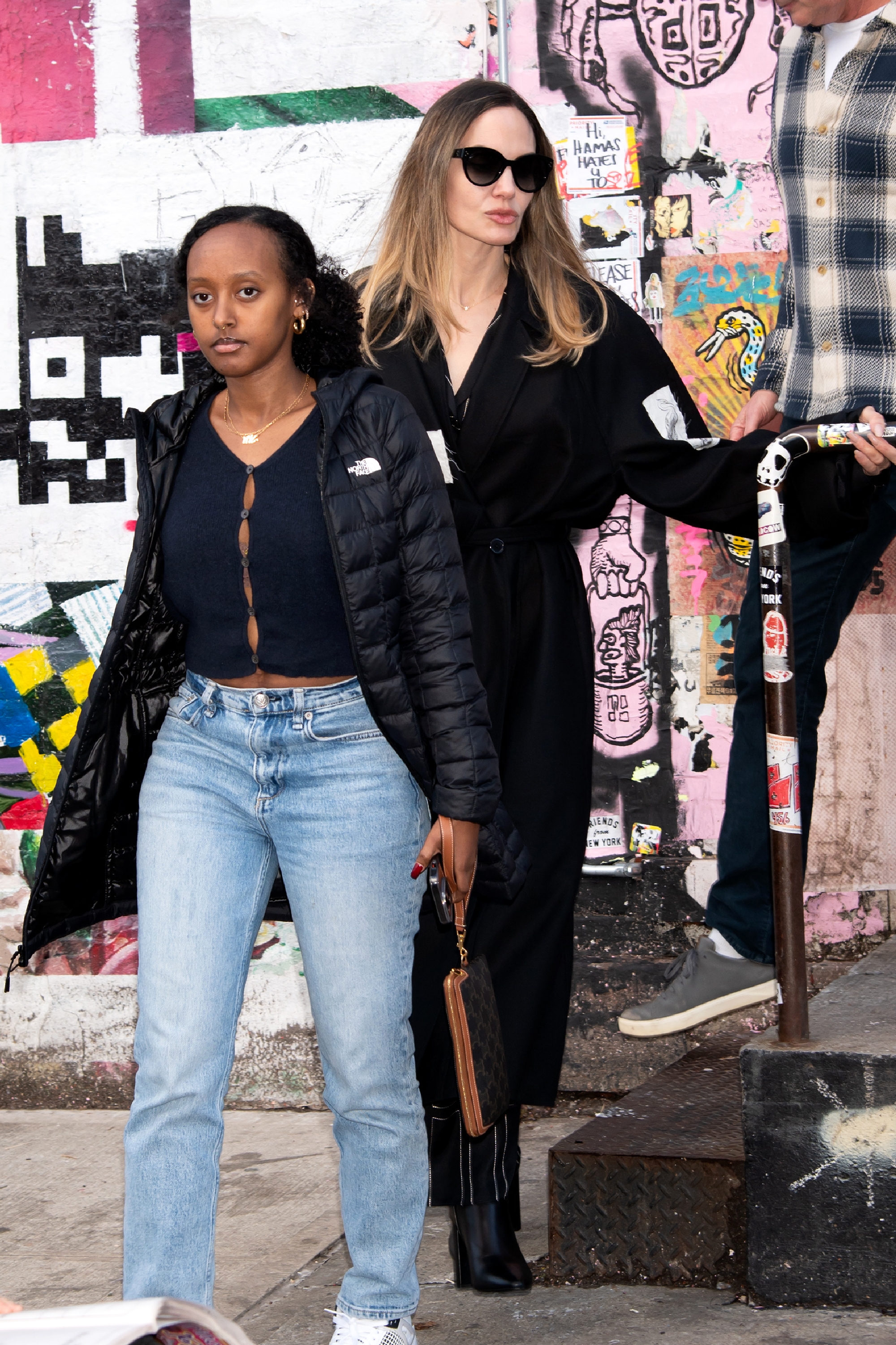 Zahara Jolie and Angelina Jolie are seen leaving Atelier Jolie on December 29, 2023 in New York | Source: Getty Images