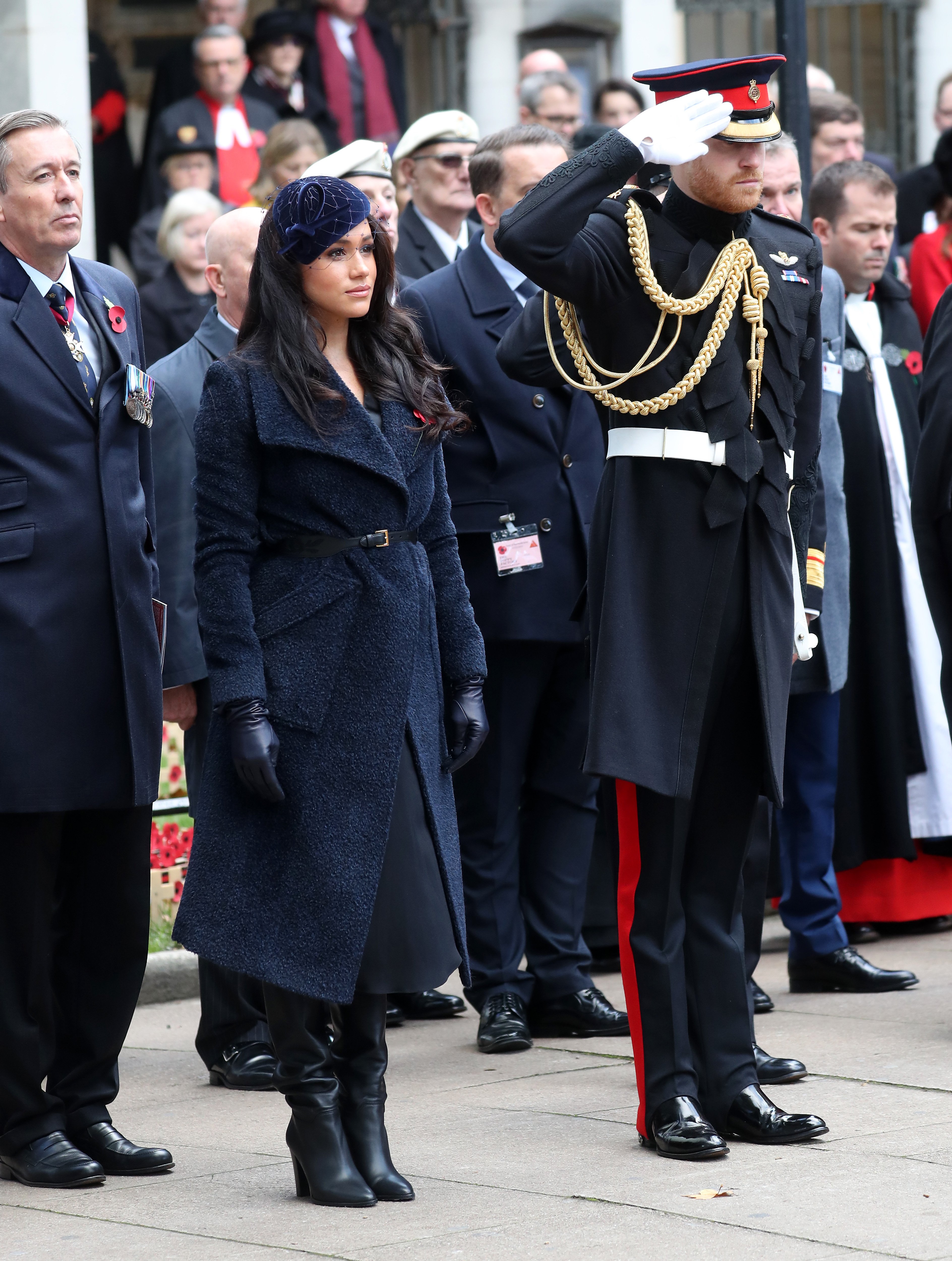 Meghan Markle and Prince Harry attend the 91st Field of Remembrance at Westminster Abbey on November 07, 2019, in London, England. | Source: Getty Images.