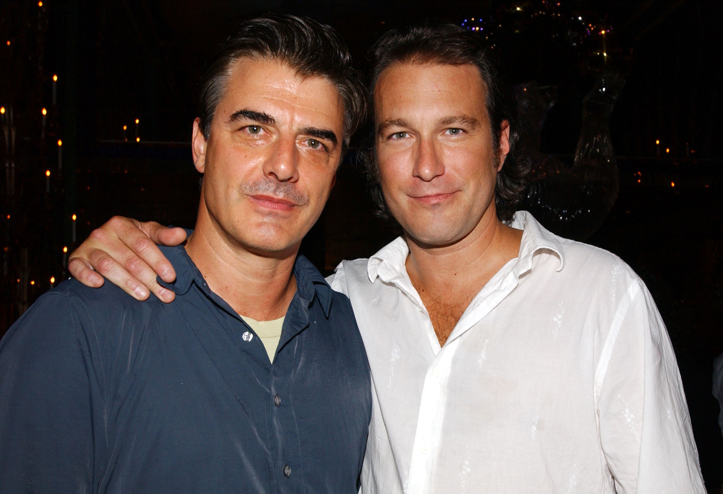 Chris Noth and John Corbett at the "K-19: The Widowmaker" NY Premiere Party at the Russian Tea Room in New York City, July 17, 2002 | Photo: Getty Images