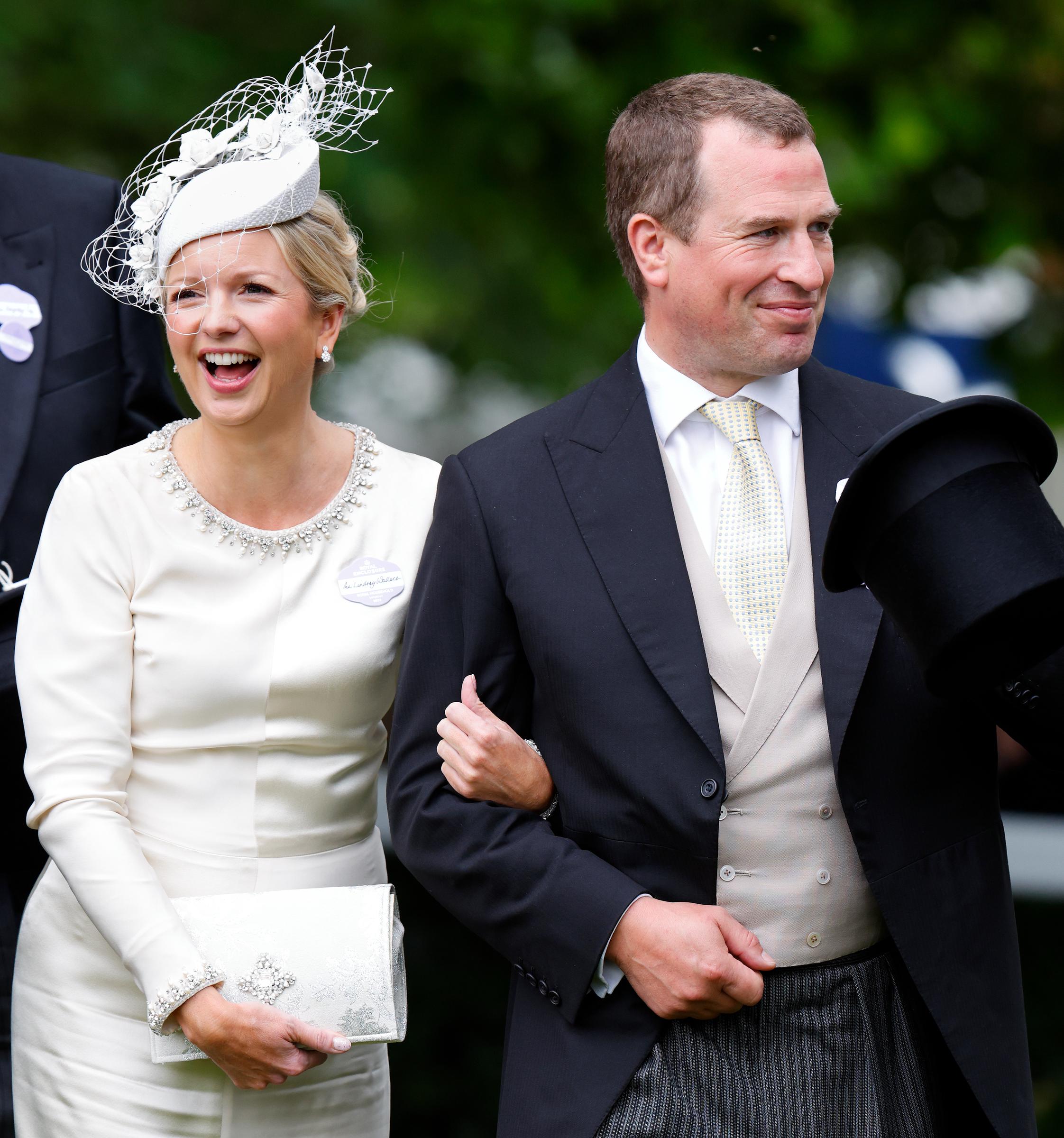 Lindsay Wallace and Peter Phillips attend Day Five of Royal Ascot at Ascot Racecourse on 18 June 2022 in Ascot, England. | Source: Getty Images