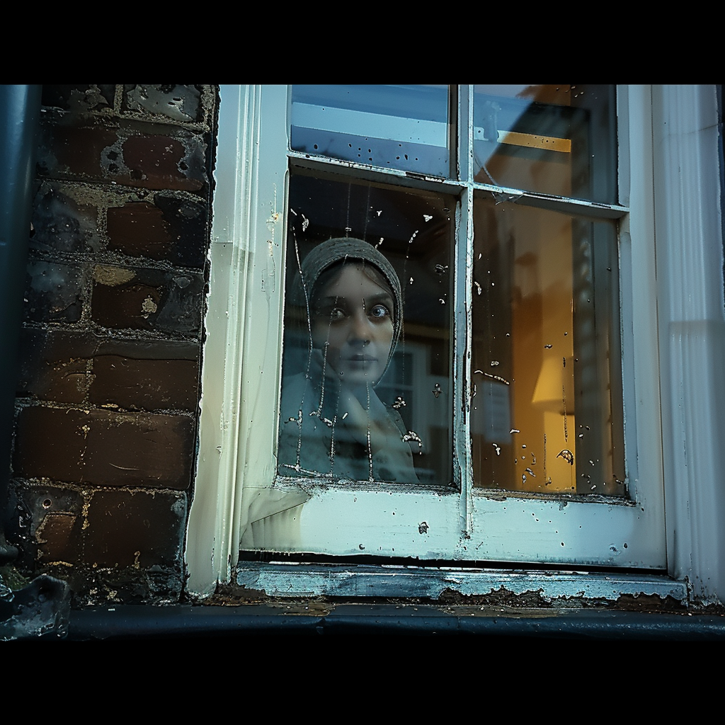 A woman looking through the window | Source: Midjourney