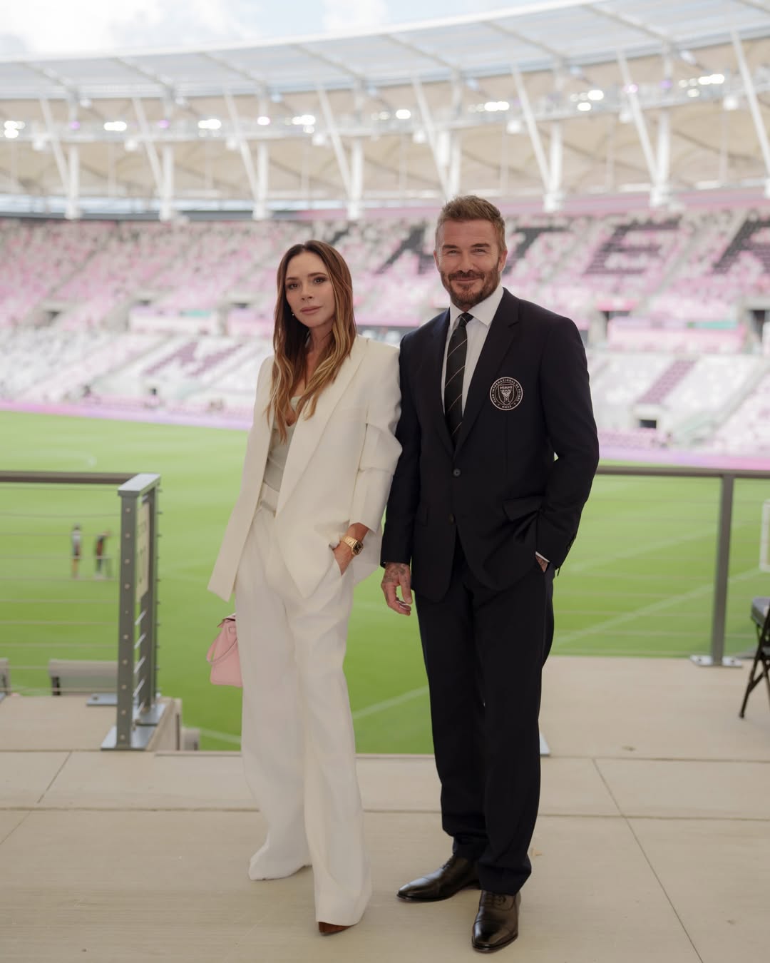 Sir David and Victoria Beckham attend the stadium's ribbon-cutting ceremony prior to the MLS match between Inter Miami CF and Austin FC at Nu Stadium on 4 April 2026 in Miami, Florida. | Source: Instagram/davidbeckham