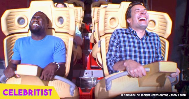 Kevin Hart rode a roller coaster with friend Jimmy Fallon in hilarious viral video