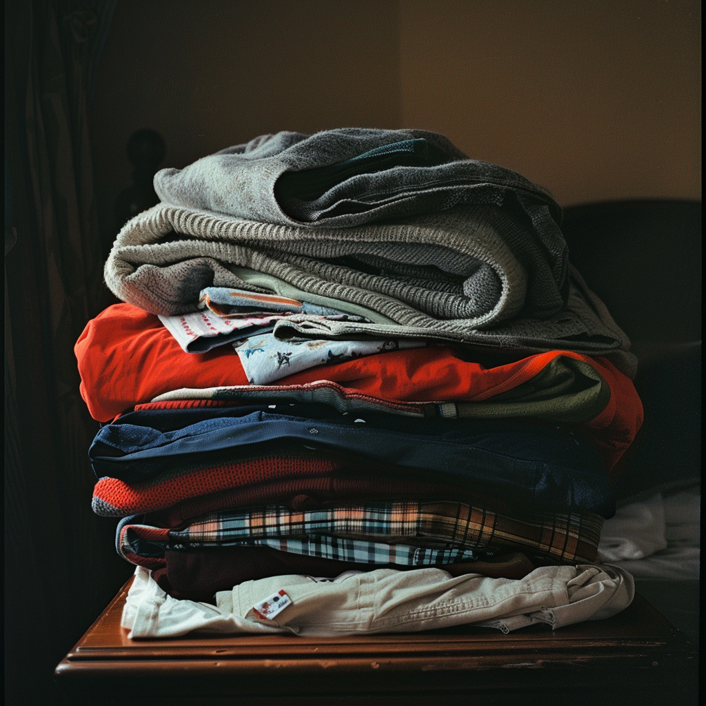 A pile of clothing | Source: Midjourney