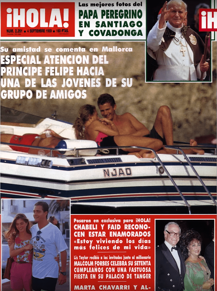 Felipe VI e Isabel Sartorius fueron fotografiados por la revista ¡Hola! en septiembre de 1989. | Foto: YouTube/¡HOLA!