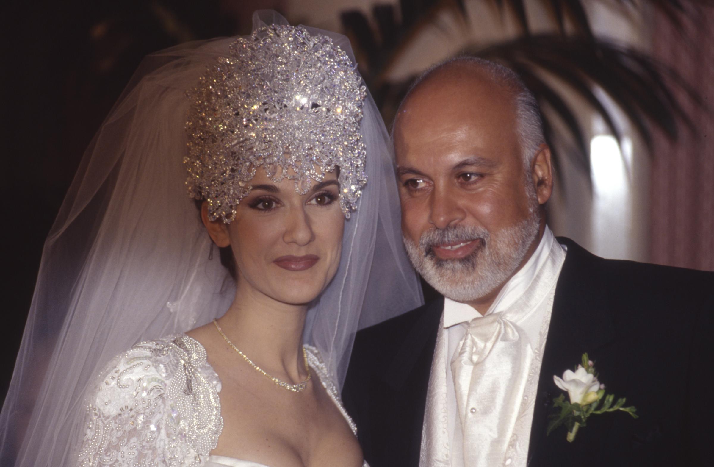 Céline Dion and René Angélil on their wedding day on December 17, 1994 in Montreal, Canada. | Source: Getty Images