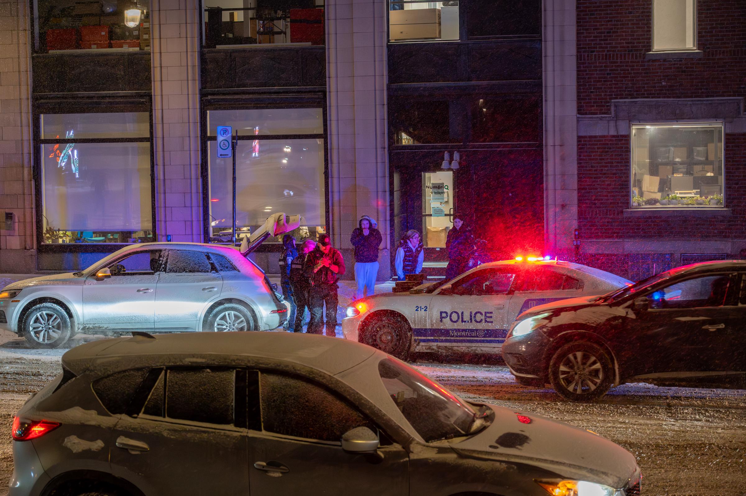 Policemen conducting a search. | Source: Getty Images