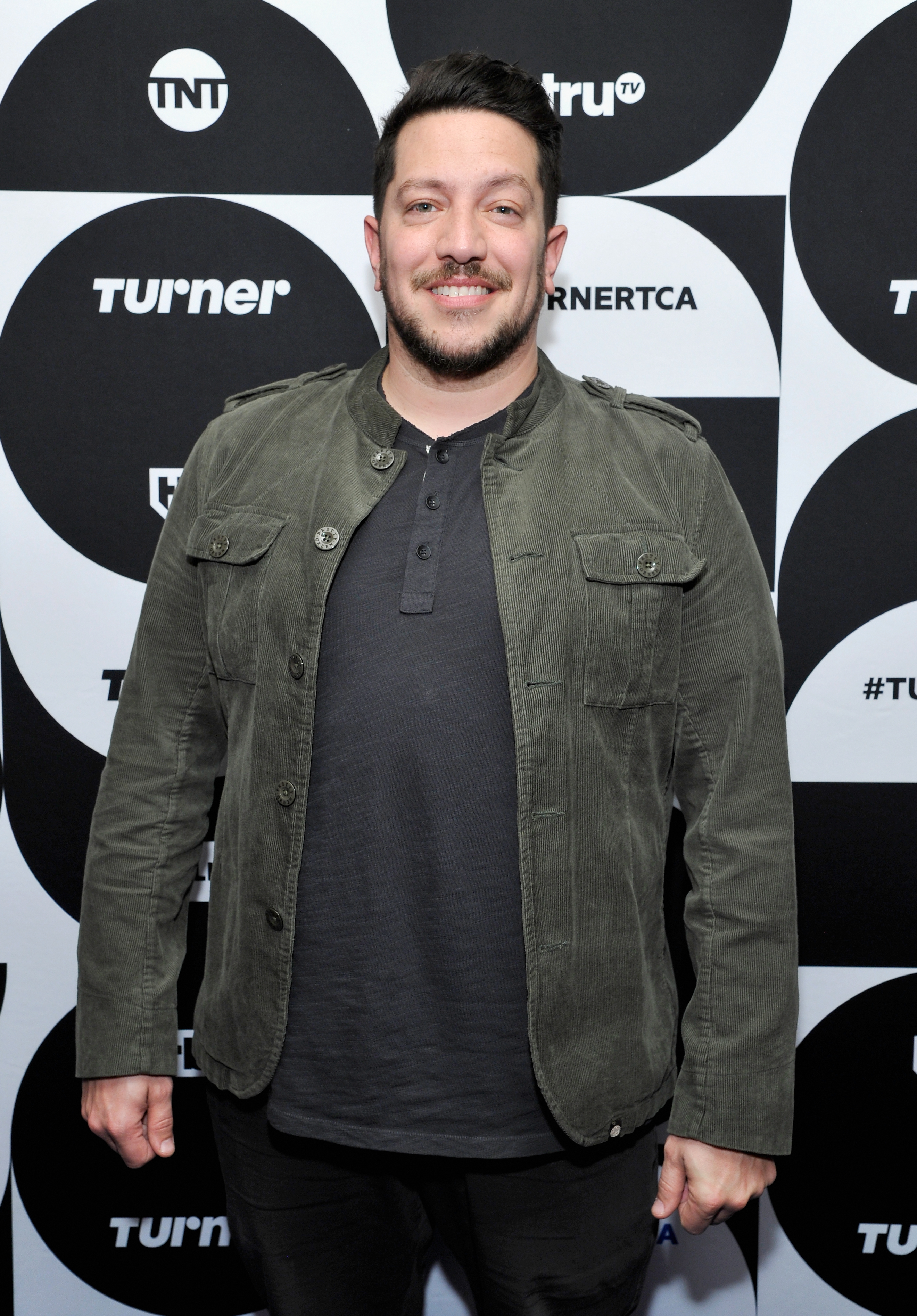 Sal Vulcano poses in the green room during the TCA Turner Winter Press Tour 2019 at The Langham Huntington Hotel and Spa on February 11, 2019, in Pasadena, California. | Source: Getty Images