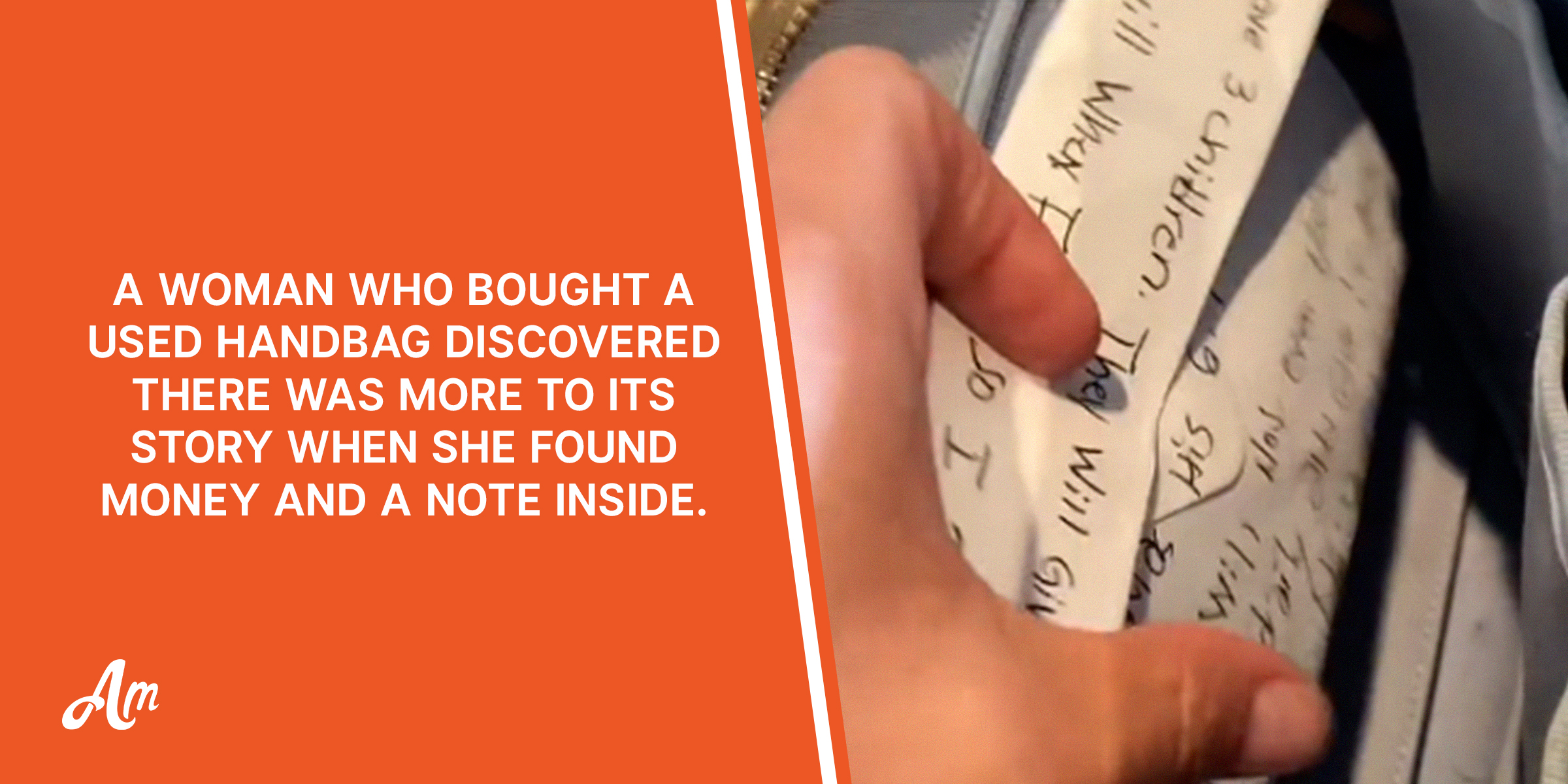 Man Cheats on His Wife — Years Later Woman Finds Bag with Money & Note about Him