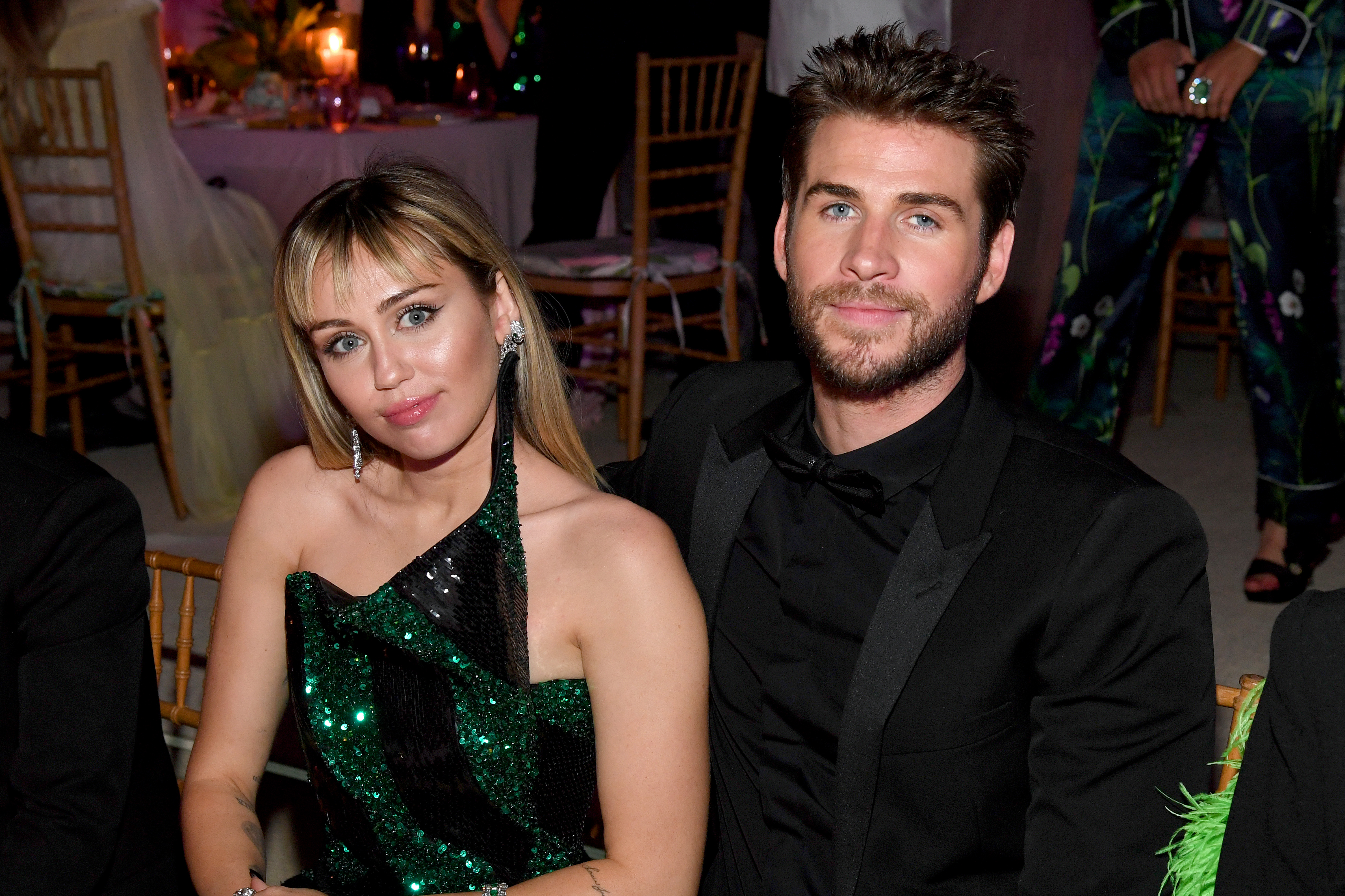 Miley Cyrus and Liam Hemsworth at The 2019 Met Gala Celebrating Camp: Notes on Fashion held at the Metropolitan Museum of Art in New York City, New York, on May 06, 2019. | Source: Getty Images