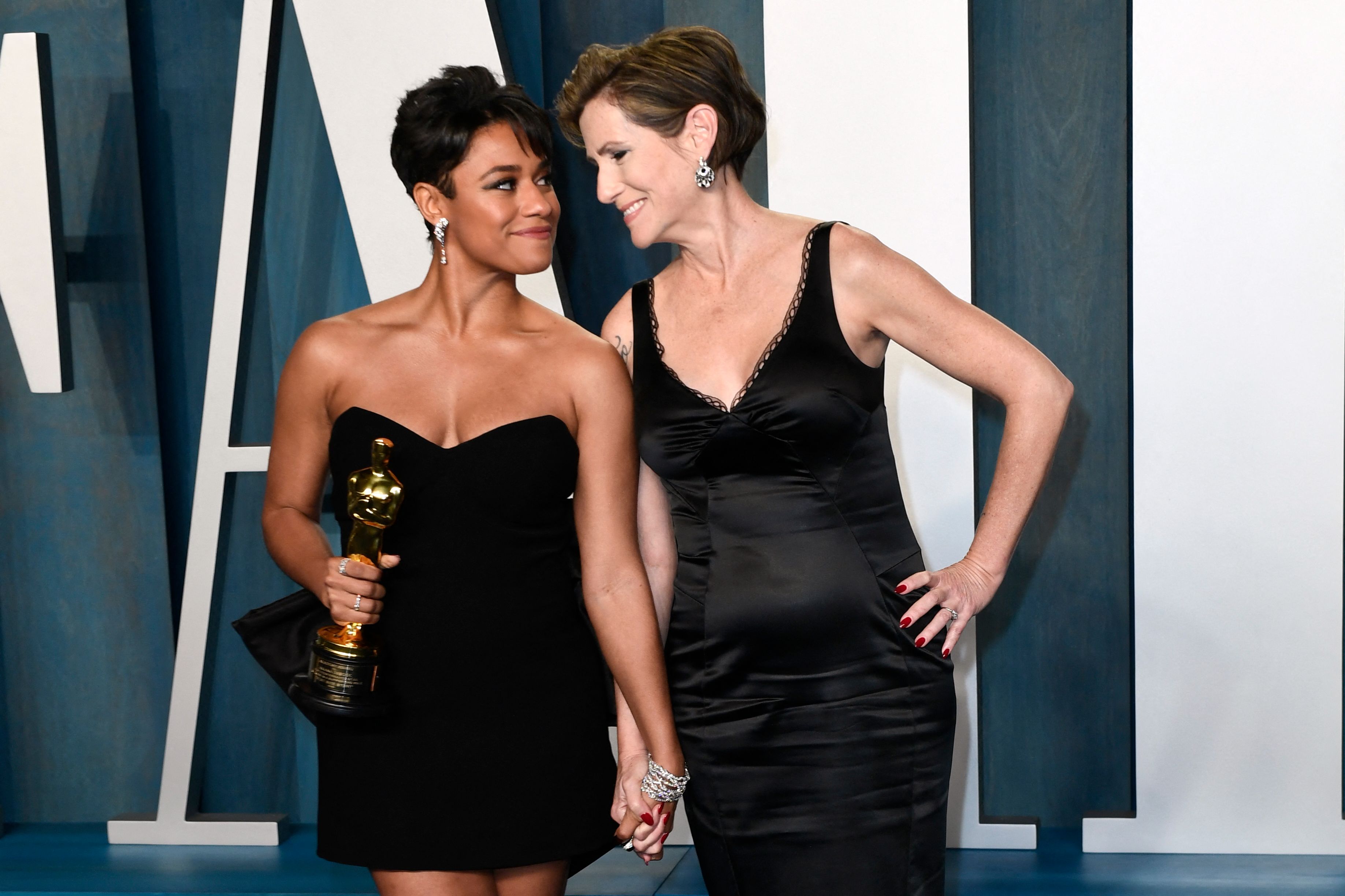 Ariana DeBose with Sue Makkoo at the 2022 Vanity Fair Oscar Party in Beverly Hills, California on March 27, 2022. | Source: Getty Images