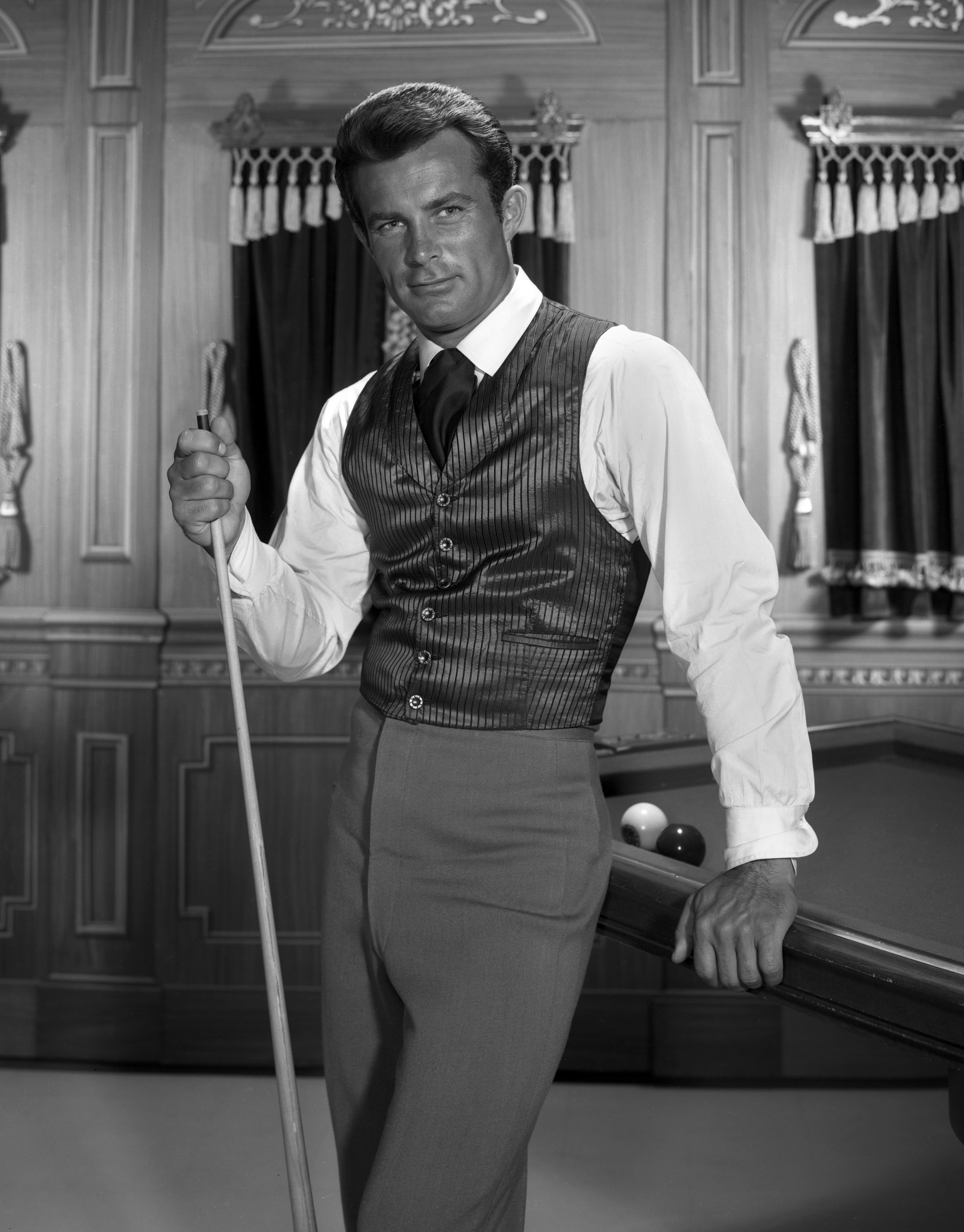 Robert Conrad as James T. West in the CBS television show, "The Wild Wild West" on April 22, 1965 in Hollywood, California