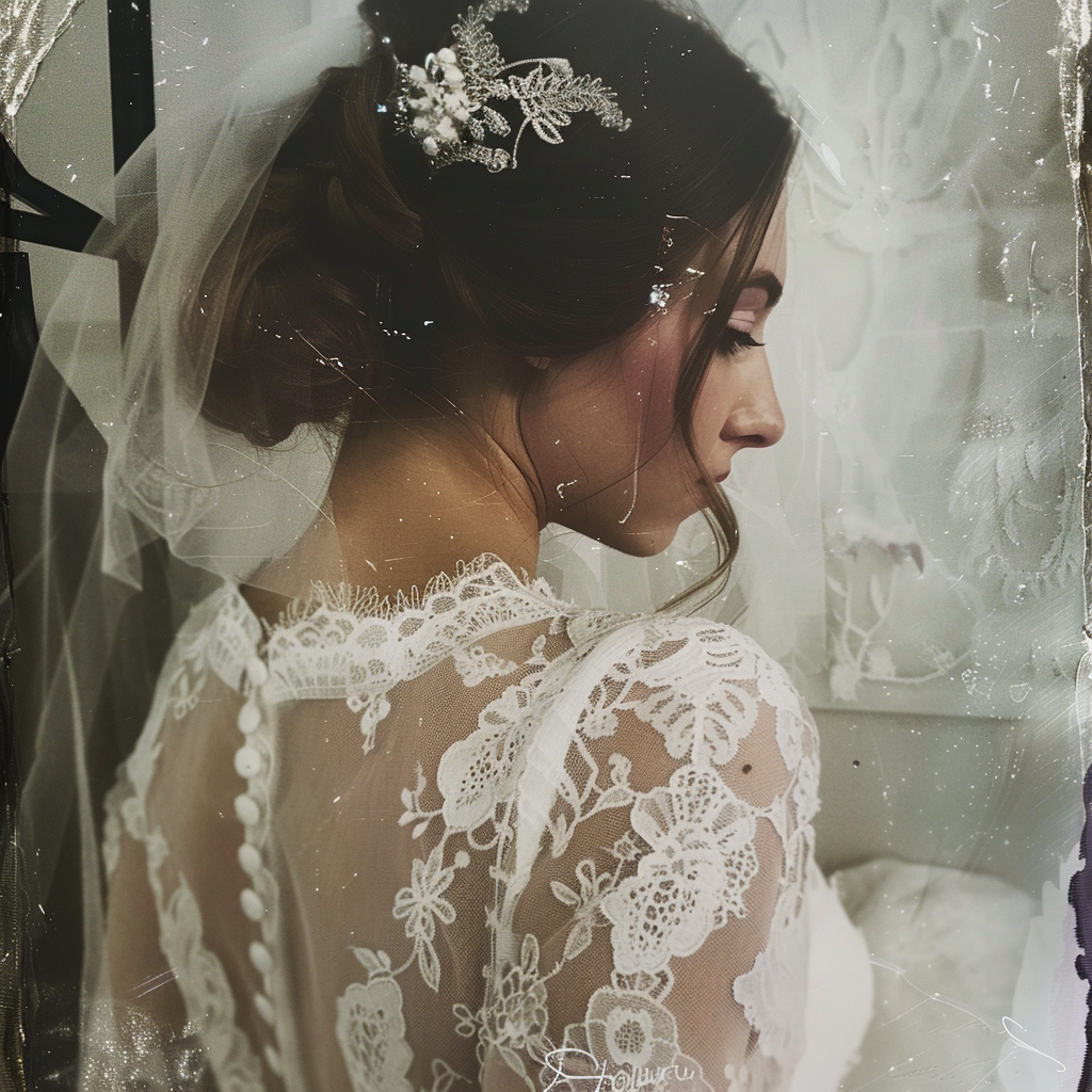 A woman in her wedding gown | Source: Midjourney