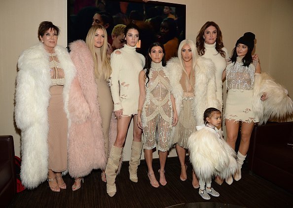 Khloe Kardashian, Kris Jenner, Kendall Jenner, Kourtney Kardashian, Kim Kardashian West, North West, Caitlyn Jenner and Kylie Jenner at Madison Square Garden on February 11, 2016 in New York City. | Photo: Getty Images