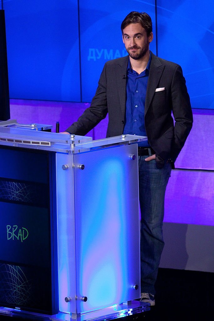  Brad Rutter attends a press conference to discuss the upcoming Man V. Machine "Jeopardy!" competition | Getty Images