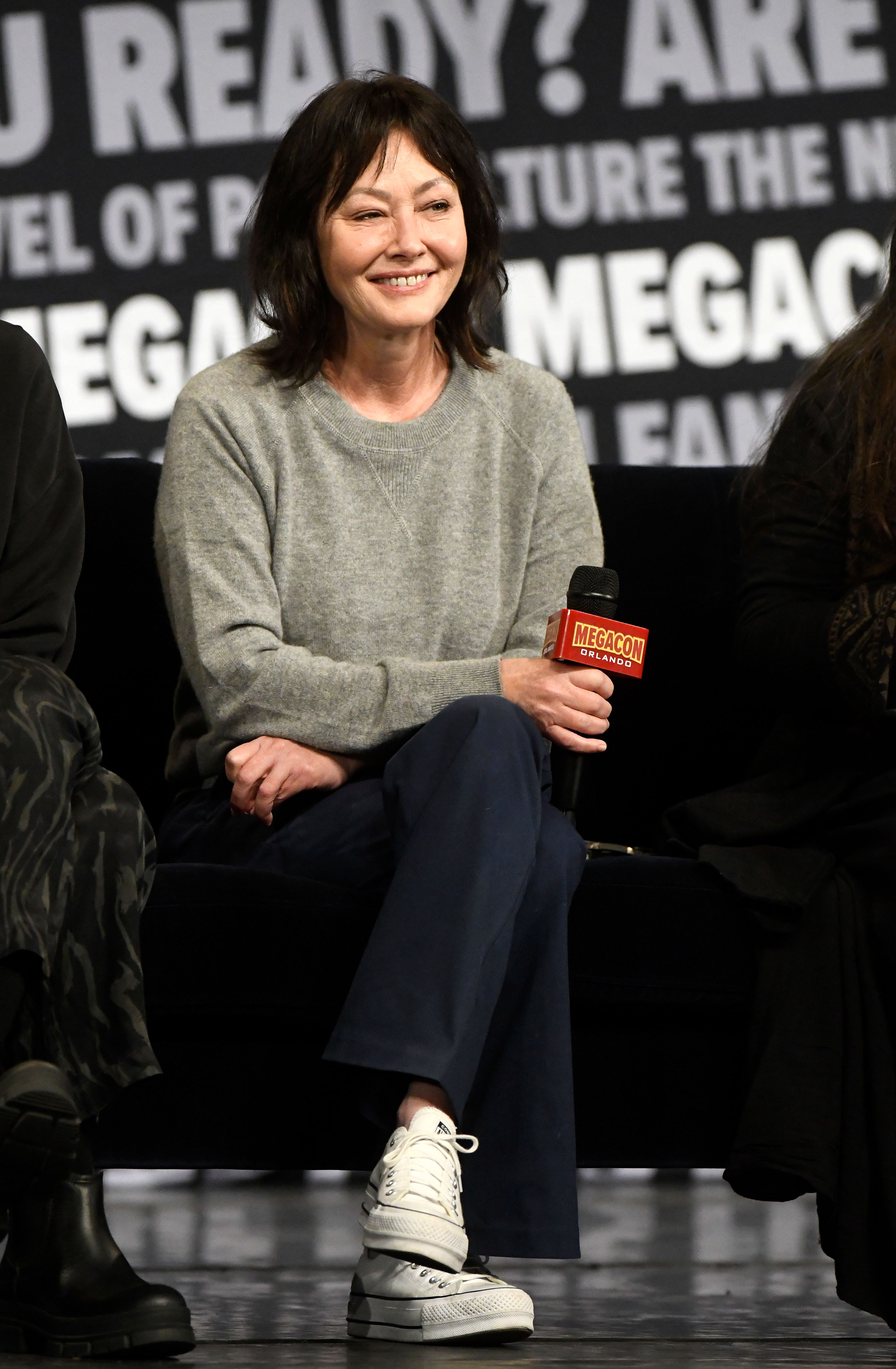Shannen Doherty during a Q&A session at MegaCon Orlando 2024 on February 4, in Orlando, Florida. | Source: Getty Images