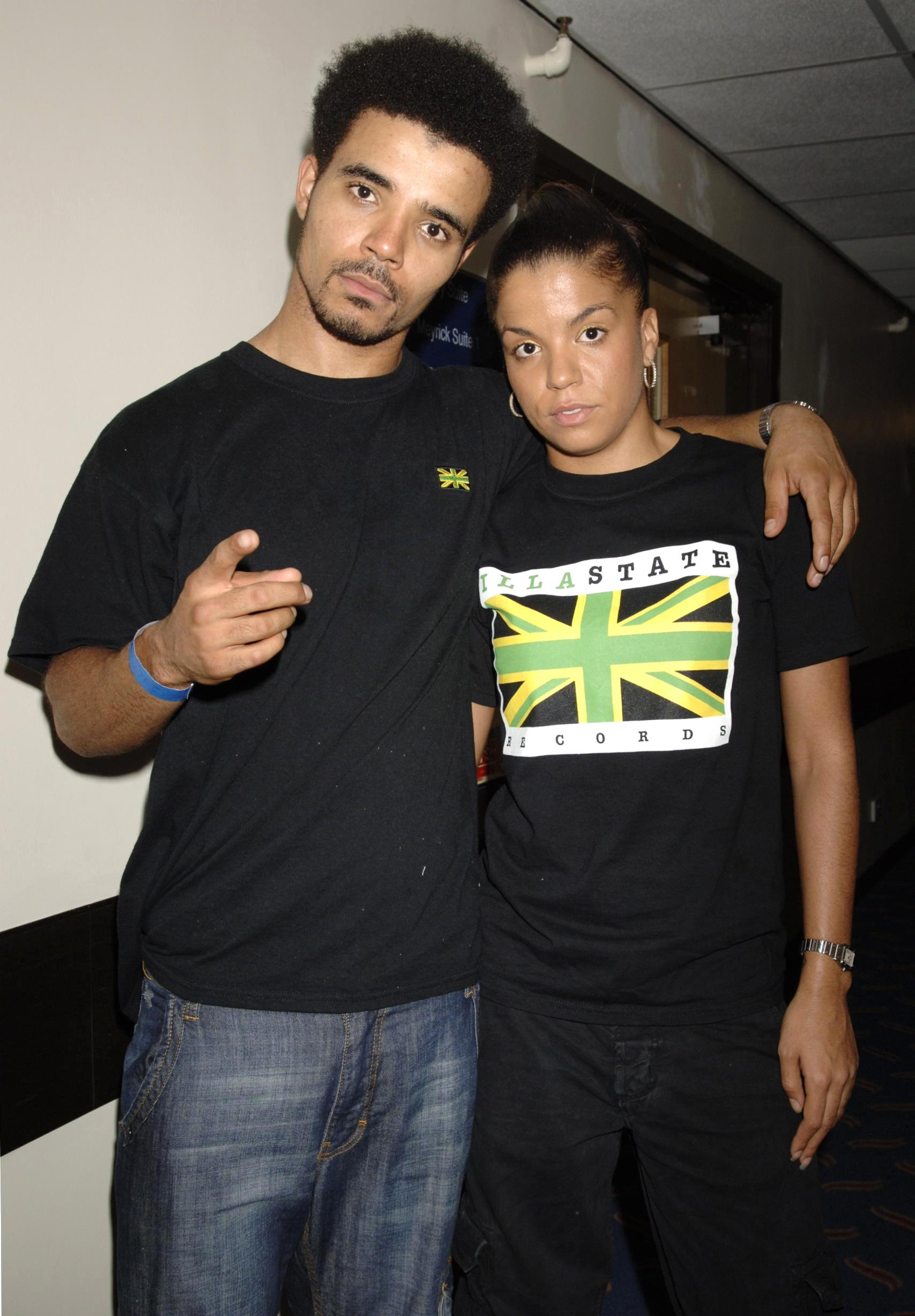 Akala and his sister Ms. Dynamite backstage, circa 2006. | Source: Getty Images