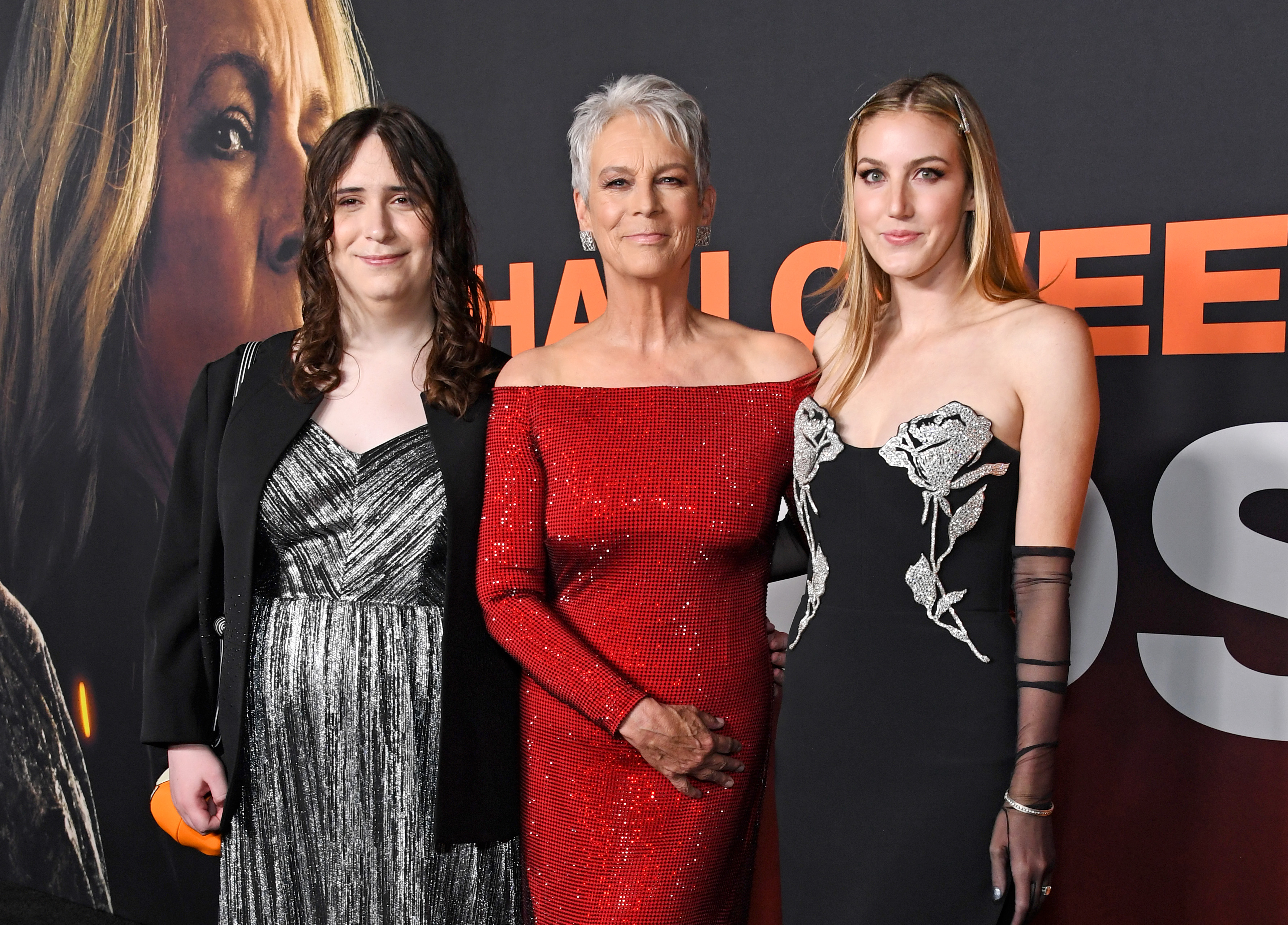 Ruby Guest, Jamie Lee Curtis, and Annie Guest attend Universal Pictures World Premiere of "Halloween Ends" on October 11, 2022 in Hollywood, California | Source: Getty Images