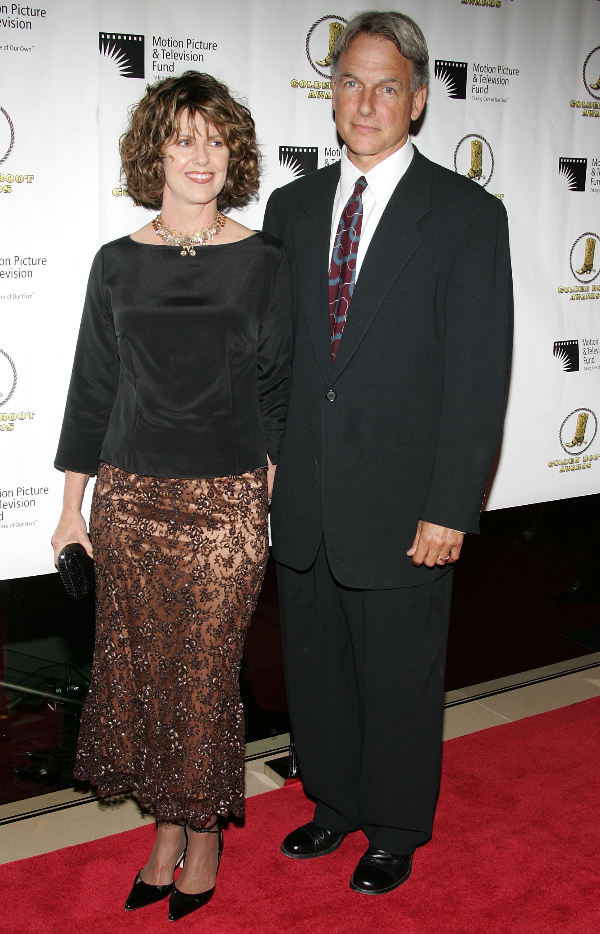 Mark Harmon y su esposa, Pam Dawber, en los premios Golden Boot Awards en el Hotel Beverly Hilton, el 13 de agosto de 2005 en Beverly Hills, California. | Foto: Getty Images