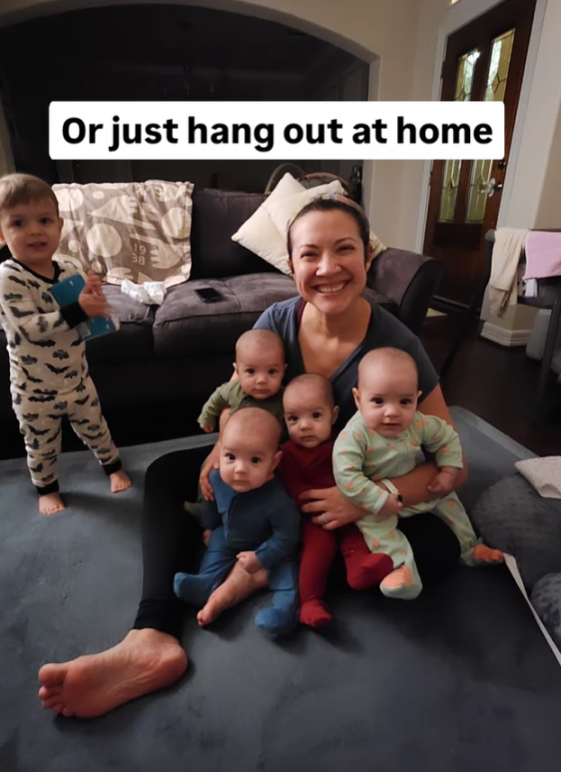 Mercedes Sandhu posing with her children | Source: Instagram/thesandhucrew
