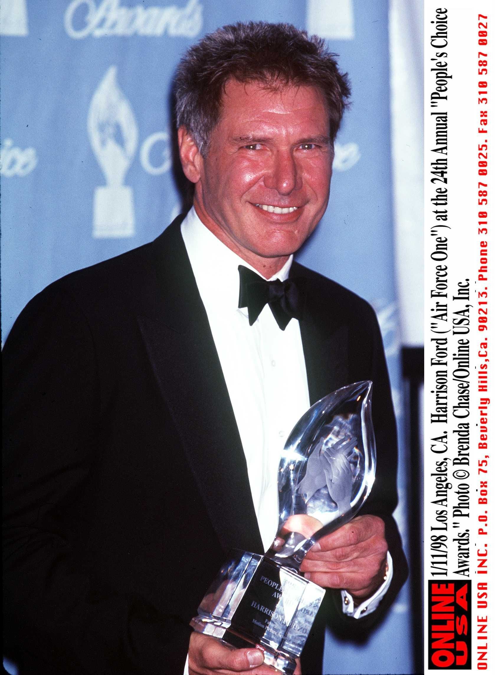 Harrison Ford at the 24th Annual People's Choice Awards on January 11, 1998, in Los Angeles, California. | Source: Brenda Chase/Online USA, Inc/Getty Images