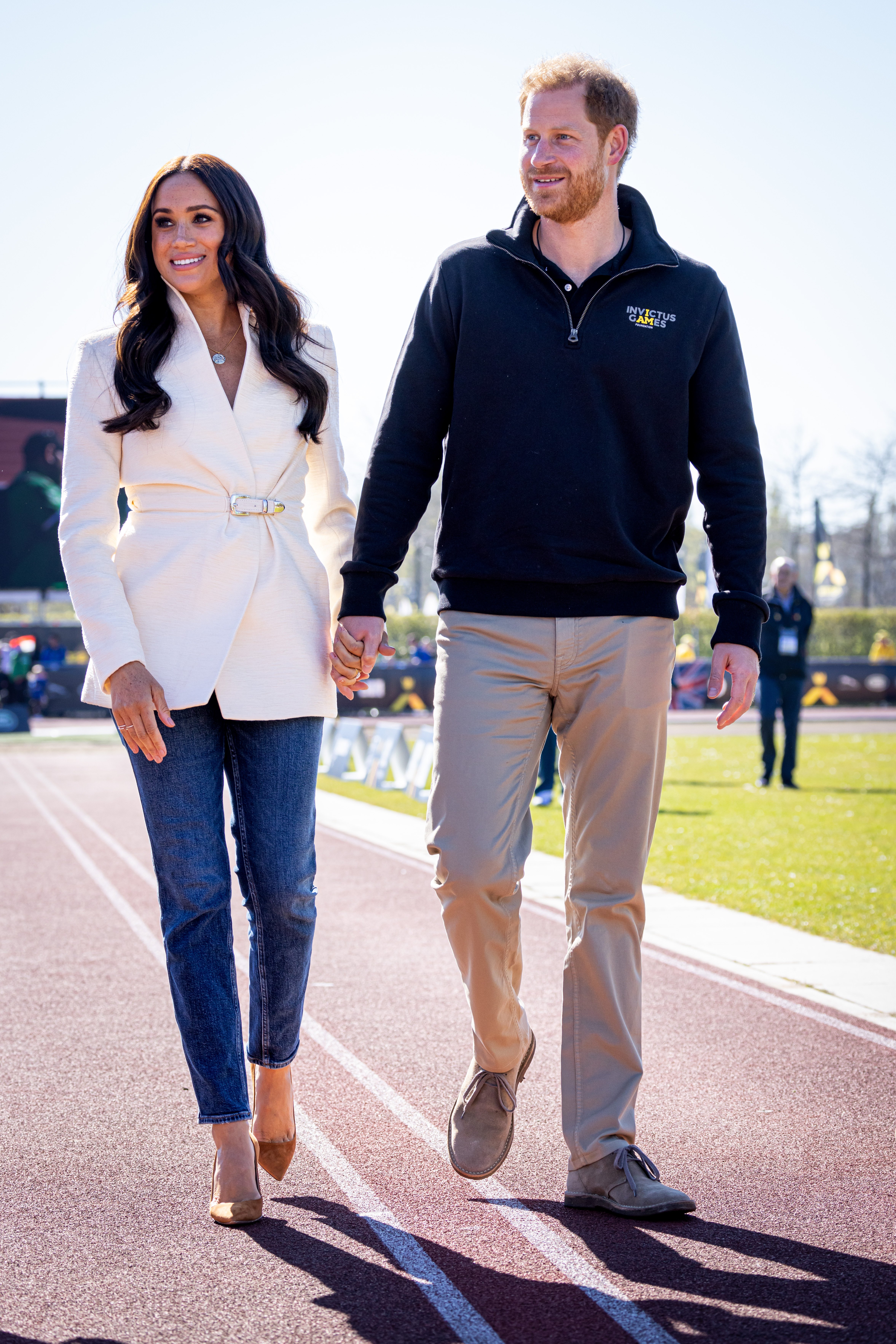 Meghan, Duchess of Sussex and Prince Harry, Duke of Sussex attend day two of the Invictus Games 2020 at Zuiderpark on April 17, 2022 in The Hague, Netherlands. | Source: Getty Images