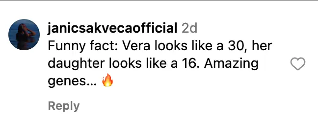 A fan's comment dated September 19, 2023 | Source: Instagram.com/verawang/