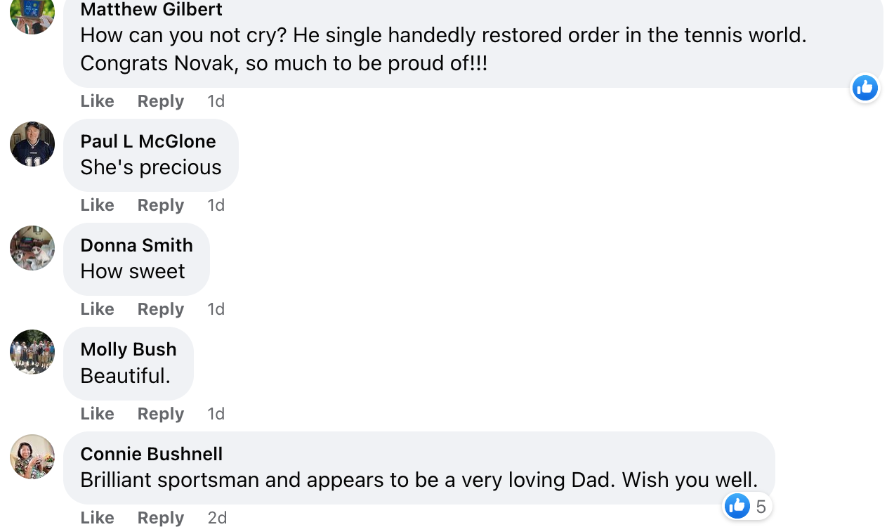Comments about Novak Djokovic | Facebook.com/Daily Mail