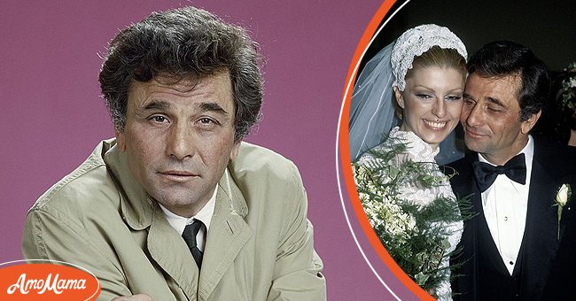Peter Falk as Lieutenant Columbo (left), Peter Falk and Shera Danese circa 1977 in Los Angeles (right) | Photo: Getty Images