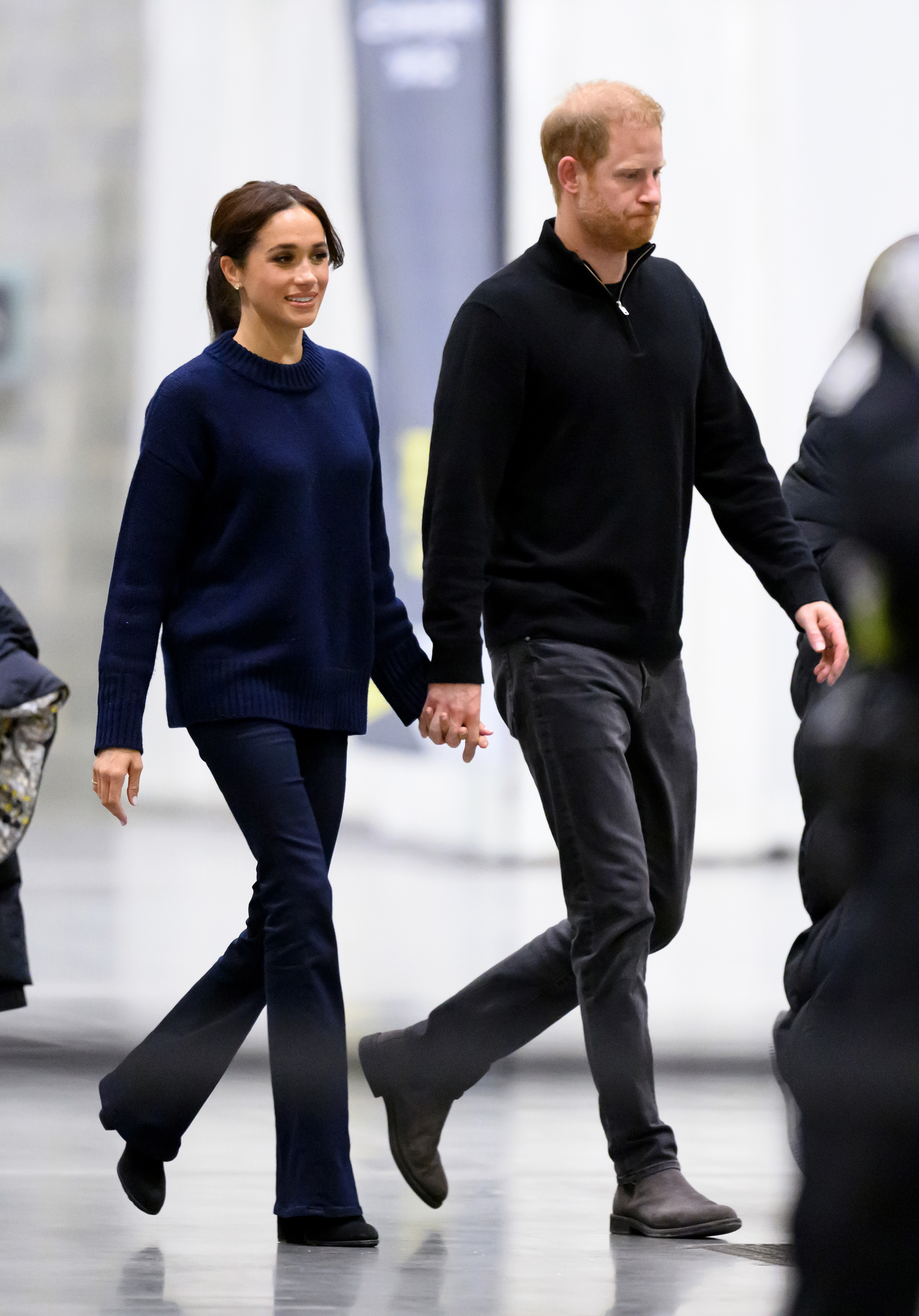 Meghan Markle and Prince Harry at the wheelchair basketball match between the USA and Nigeria during the 2025 Invictus Games at the Vancouver Convention Centre on February 9, 2025, in Vancouver, British Columbia, Canada. | Source: Getty Images