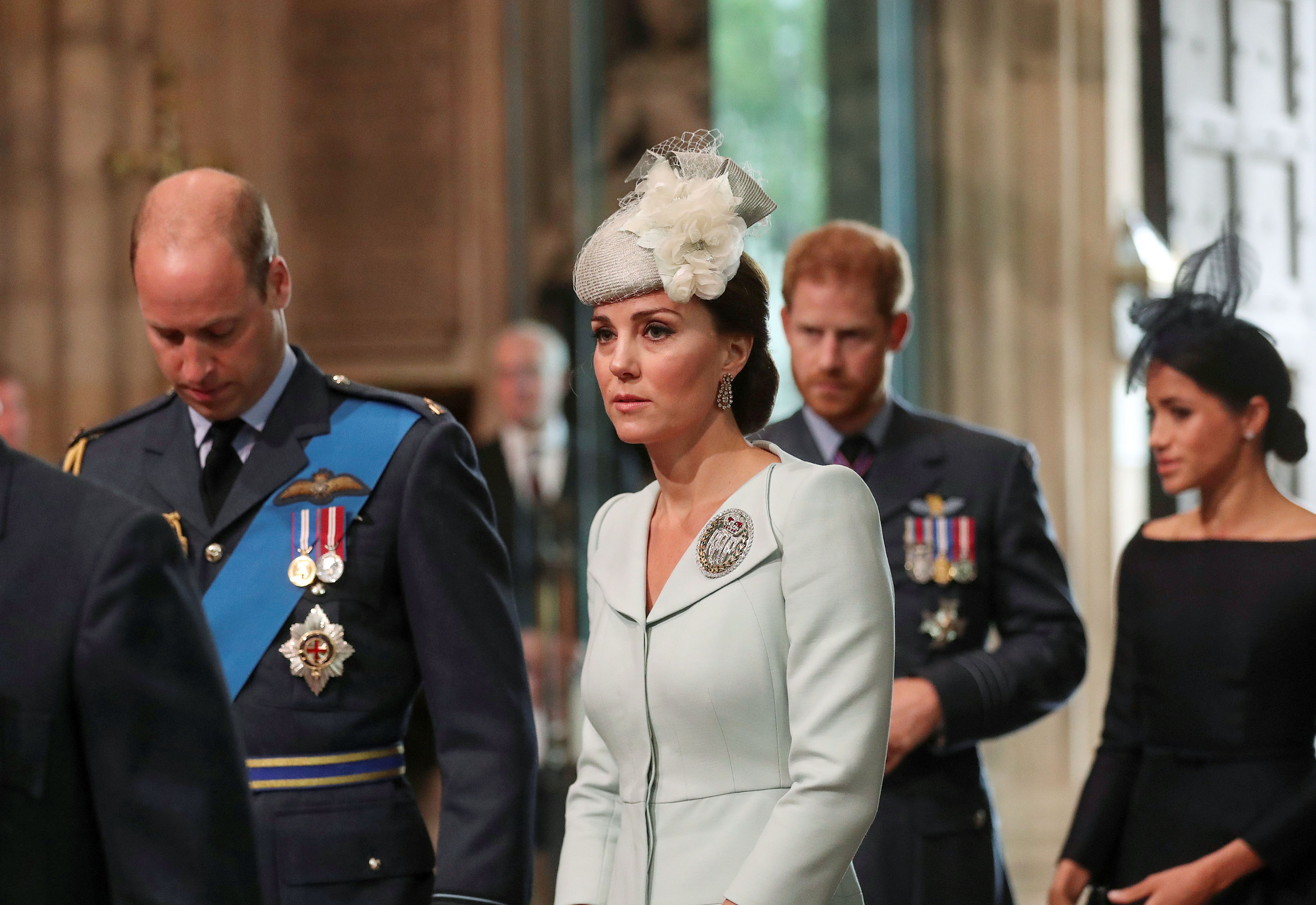 Prince William, Princess Catherine, Prince Harry, and Meghan Markle at Westminster Abbey in London on July 10, 2018 | Source: Getty Images