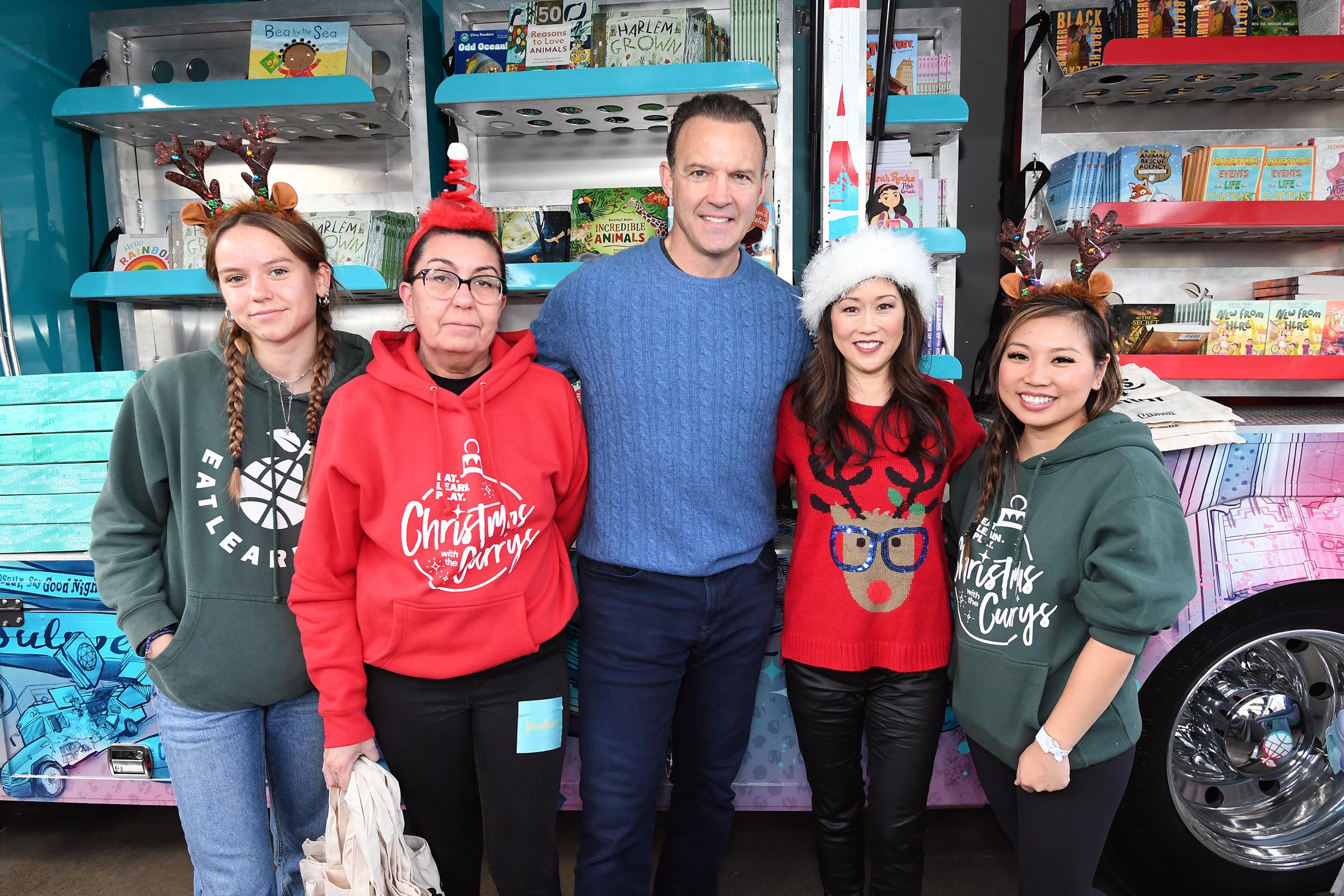 (C-R) Bret Hedican, Kristi Yamaguchi and guest attend Eat. Learn. Play.'s 10th Annual Christmas with the Currys Celebration on December 11, 2022, in Oakland, California. | Source: Getty Images