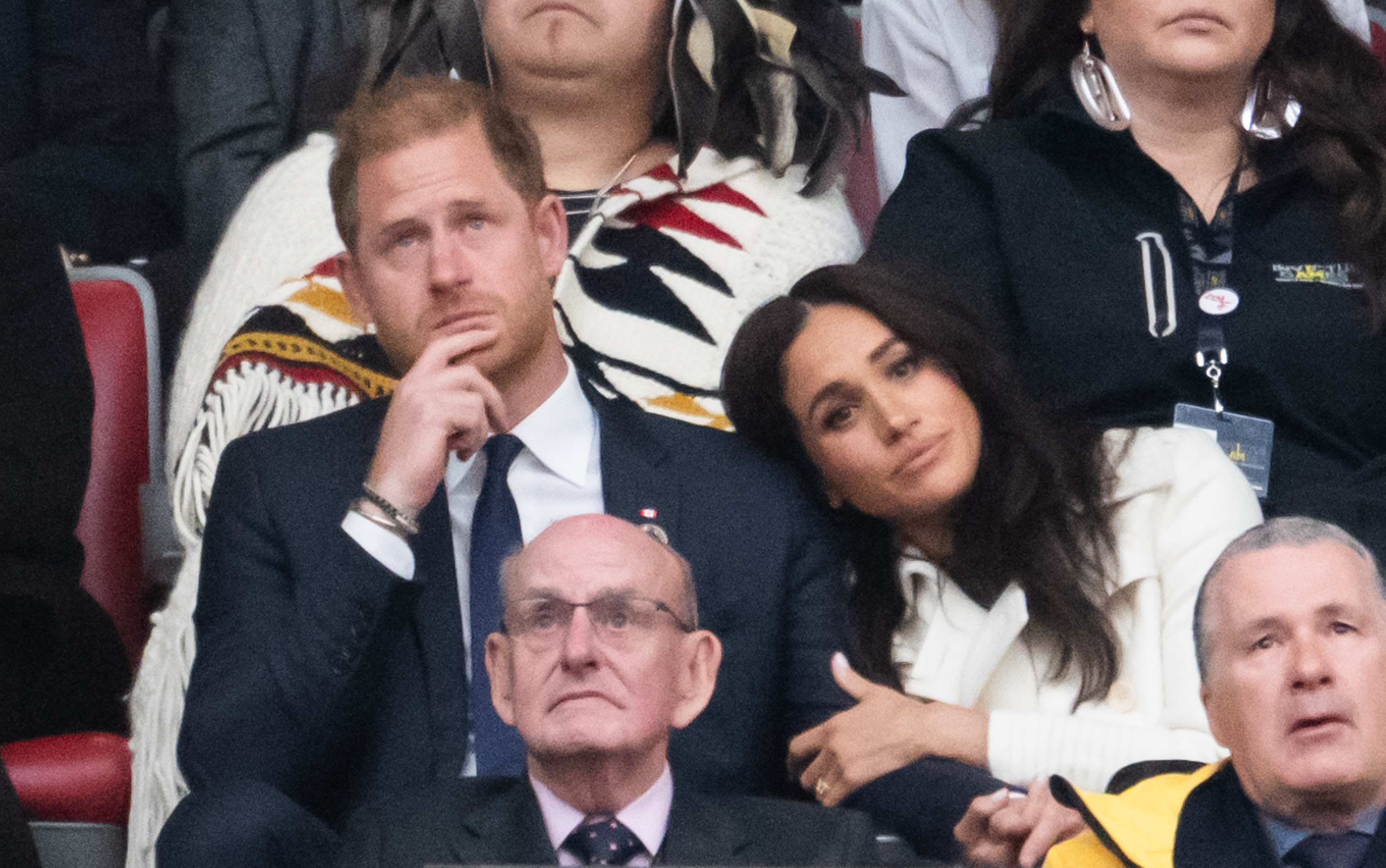 Prince Harry and Meghan Markle during the opening ceremony of the 2025 Invictus Games in Vancouver, British Columbia on February 8, 2025. | Source: Getty Images
