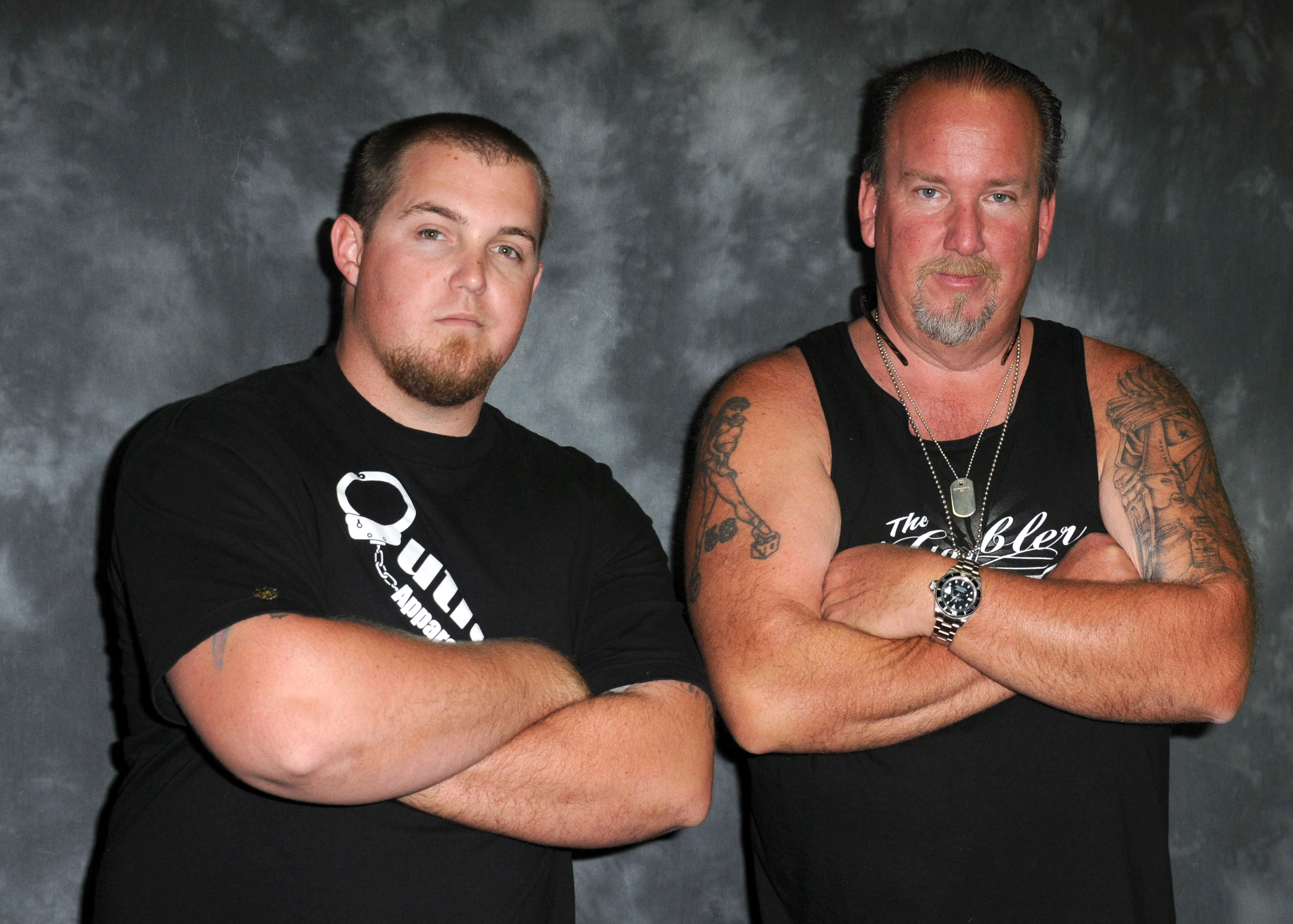 Darrell Sheets with his son, Brandon Sheets, at Jarrod Schultz & Brandi Schultz's 2nd Year Of "Storage Wars" Party. | Source: Getty Images