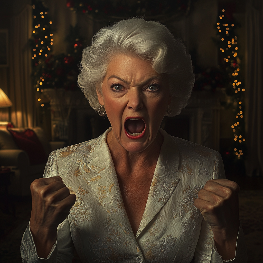 An angry senior woman | Source: Midjourney